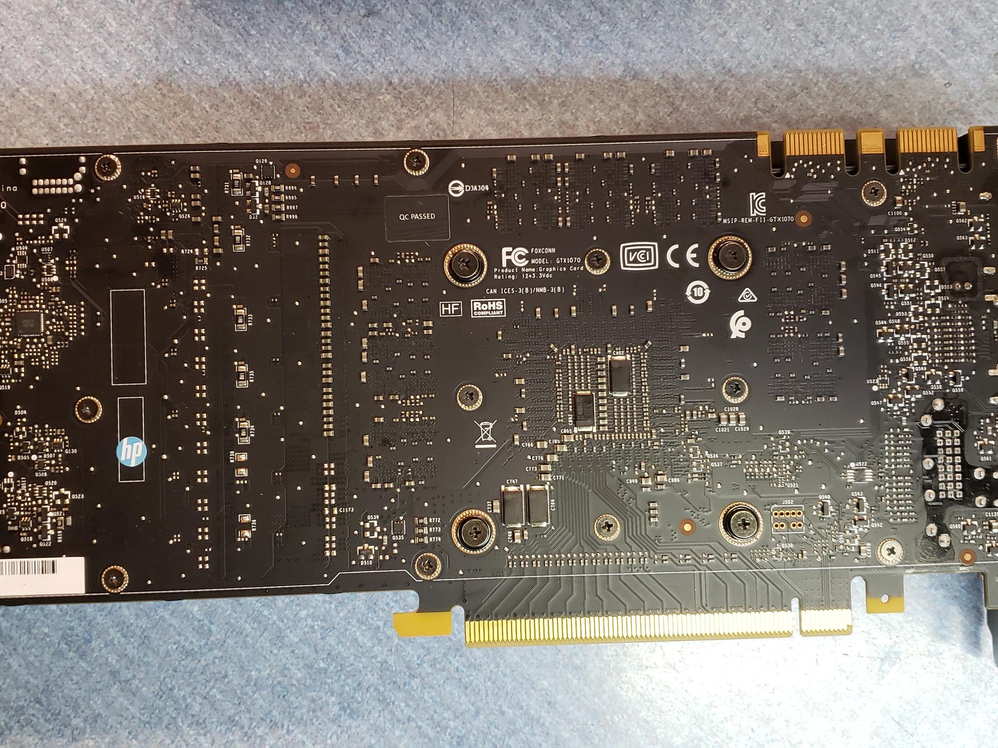HP GTX 1070 graphics card
