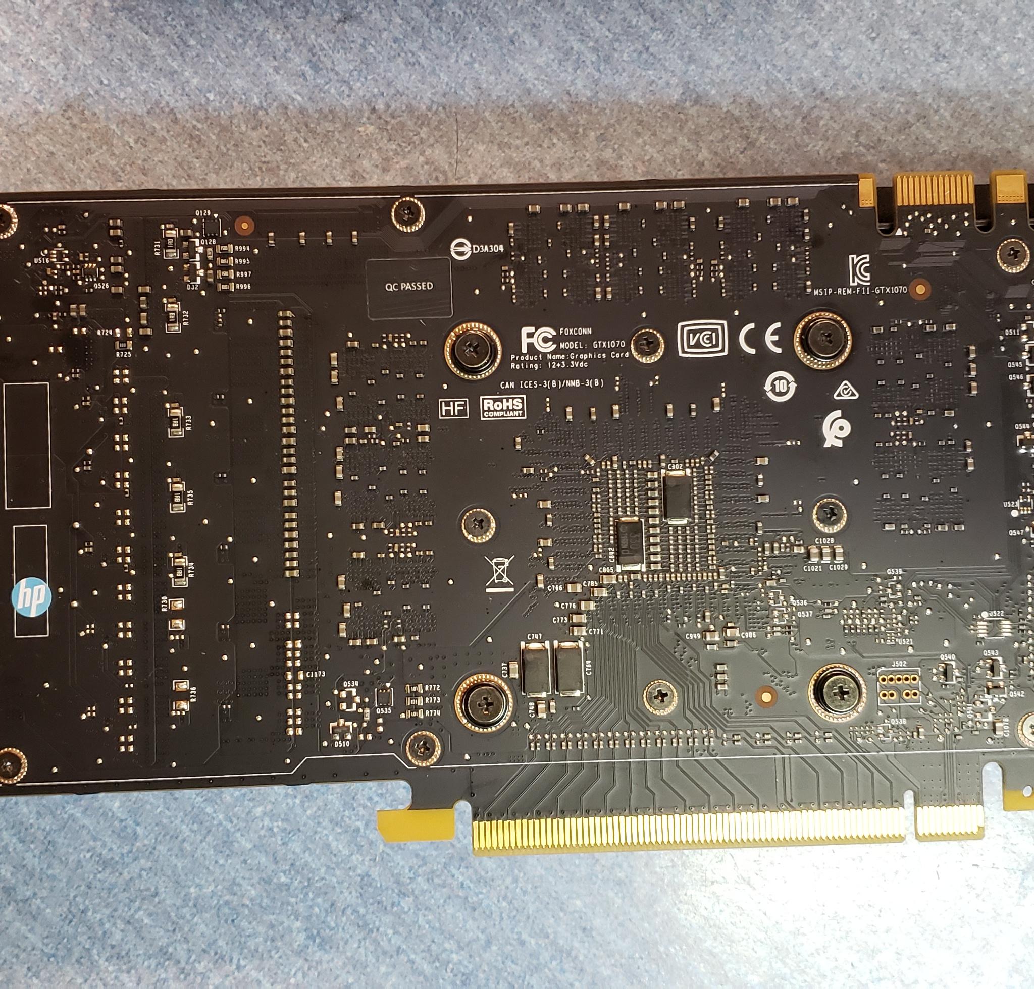 HP GTX 1070 graphics card