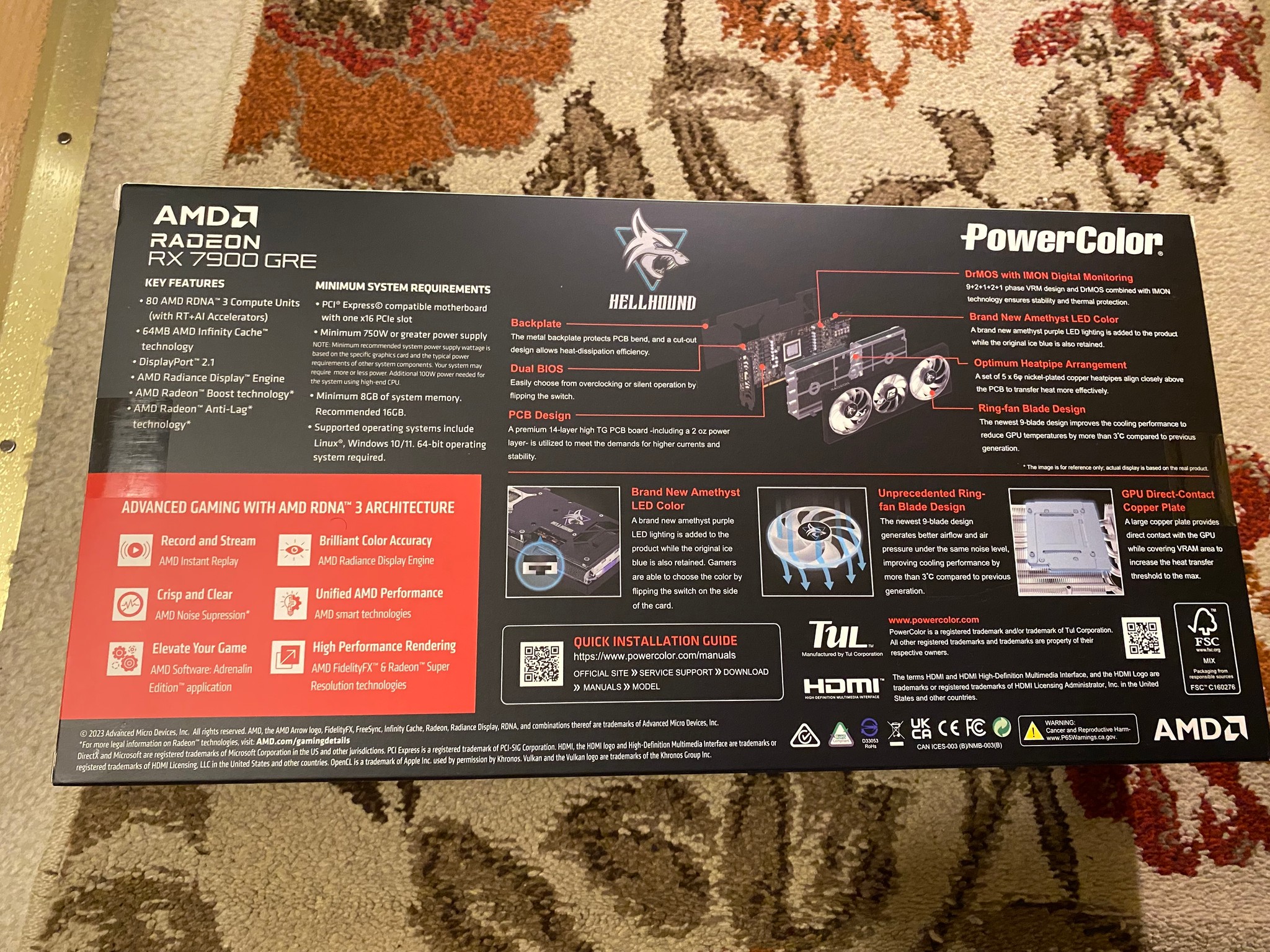 PowerColor Hellhound AMD Radeon RX 7900 GRE 16GB