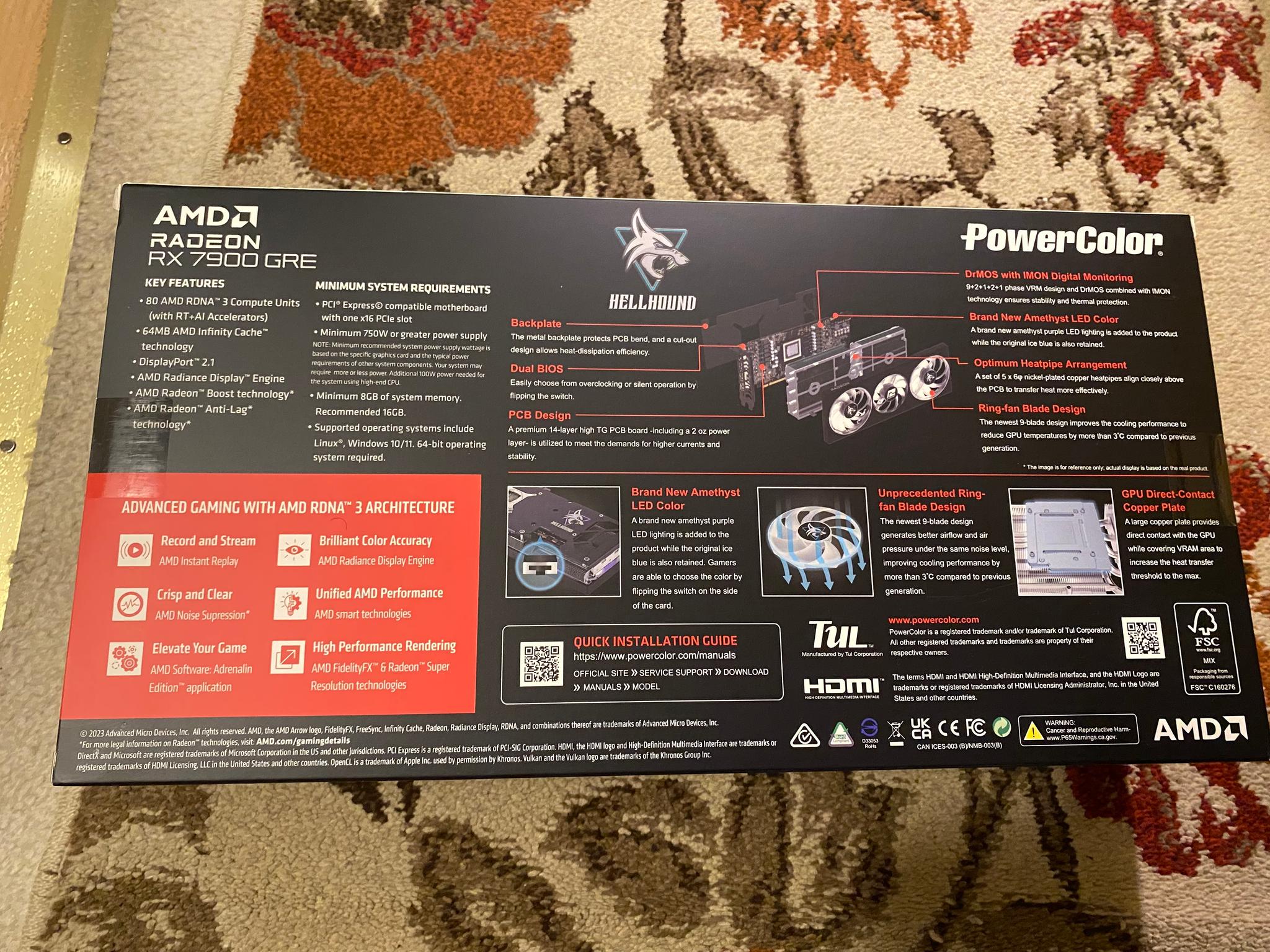 PowerColor Hellhound AMD Radeon RX 7900 GRE 16GB
