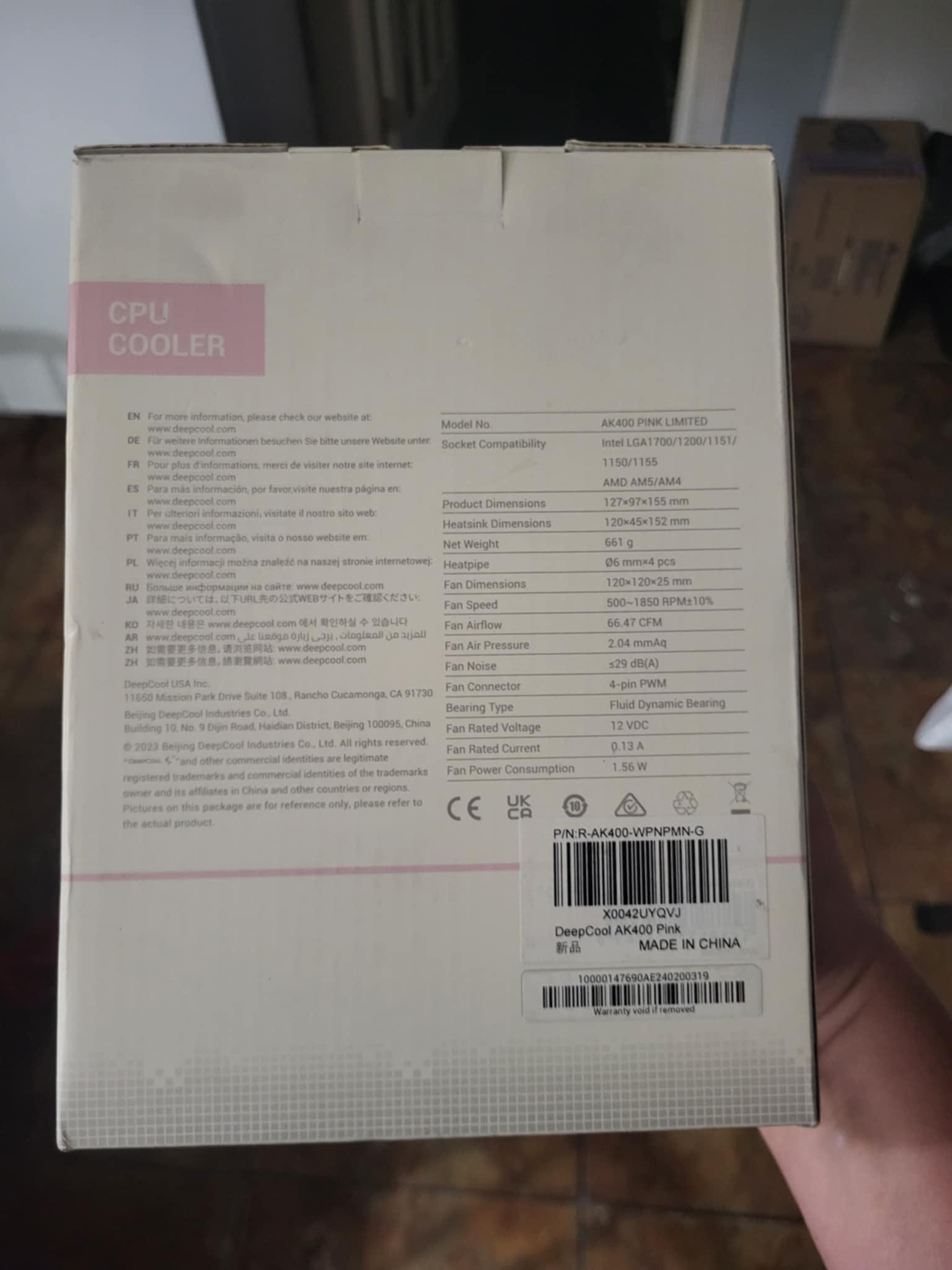 Deepcool AK400 Pink Limited CPU Cooler