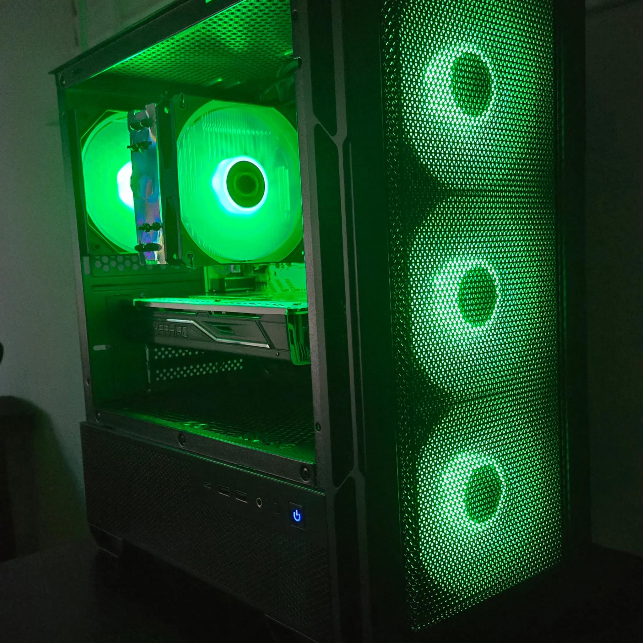 💚 VENOMSTRIKE 💚 RGB Gaming PC | Ryzen 5 2600 + RX 480 8GB | 16GB RAM + NVMe SSD!