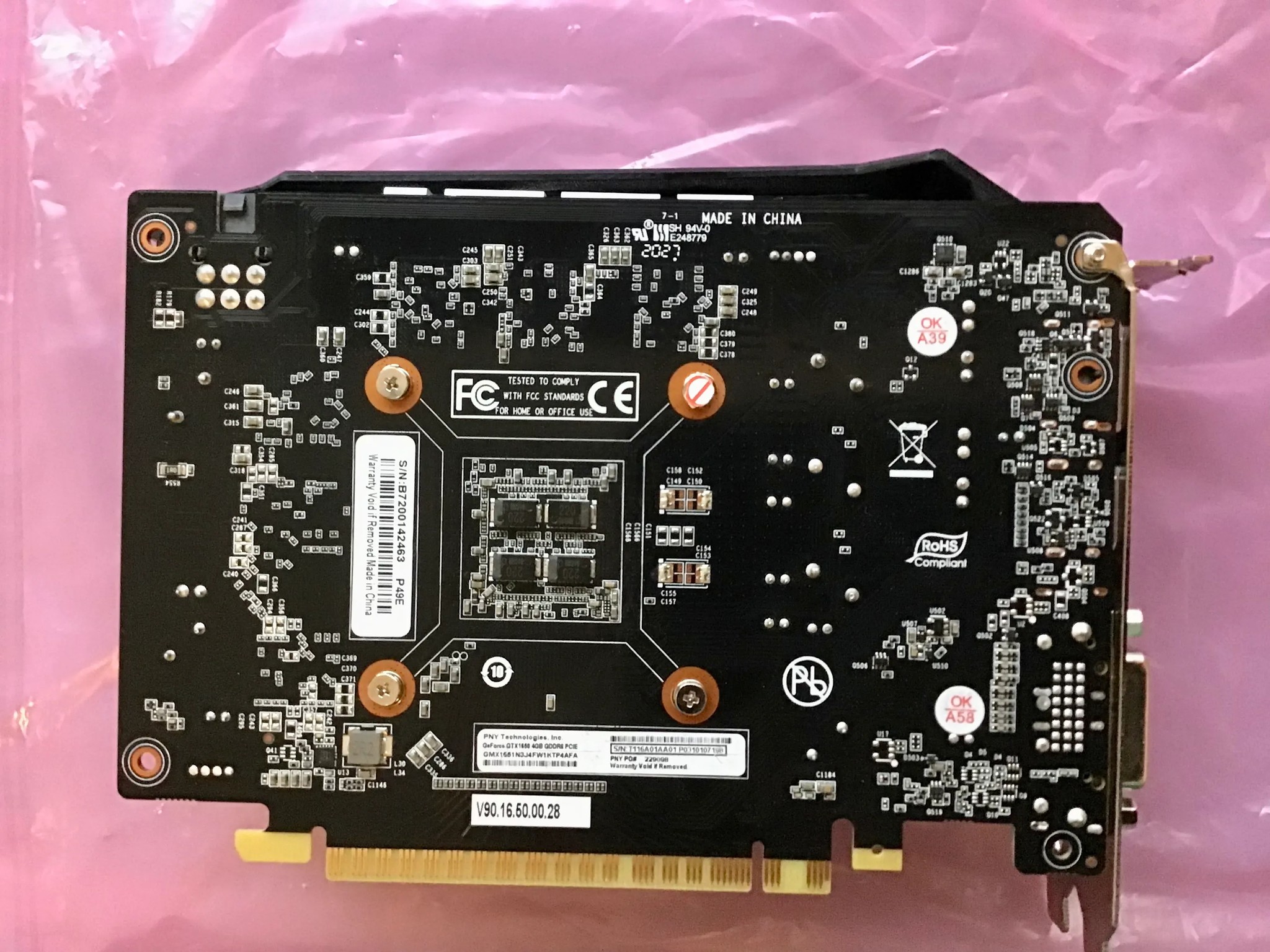 Used PNY GeForce GTX 1650 4GB GDDR6 Single Fan - No Box