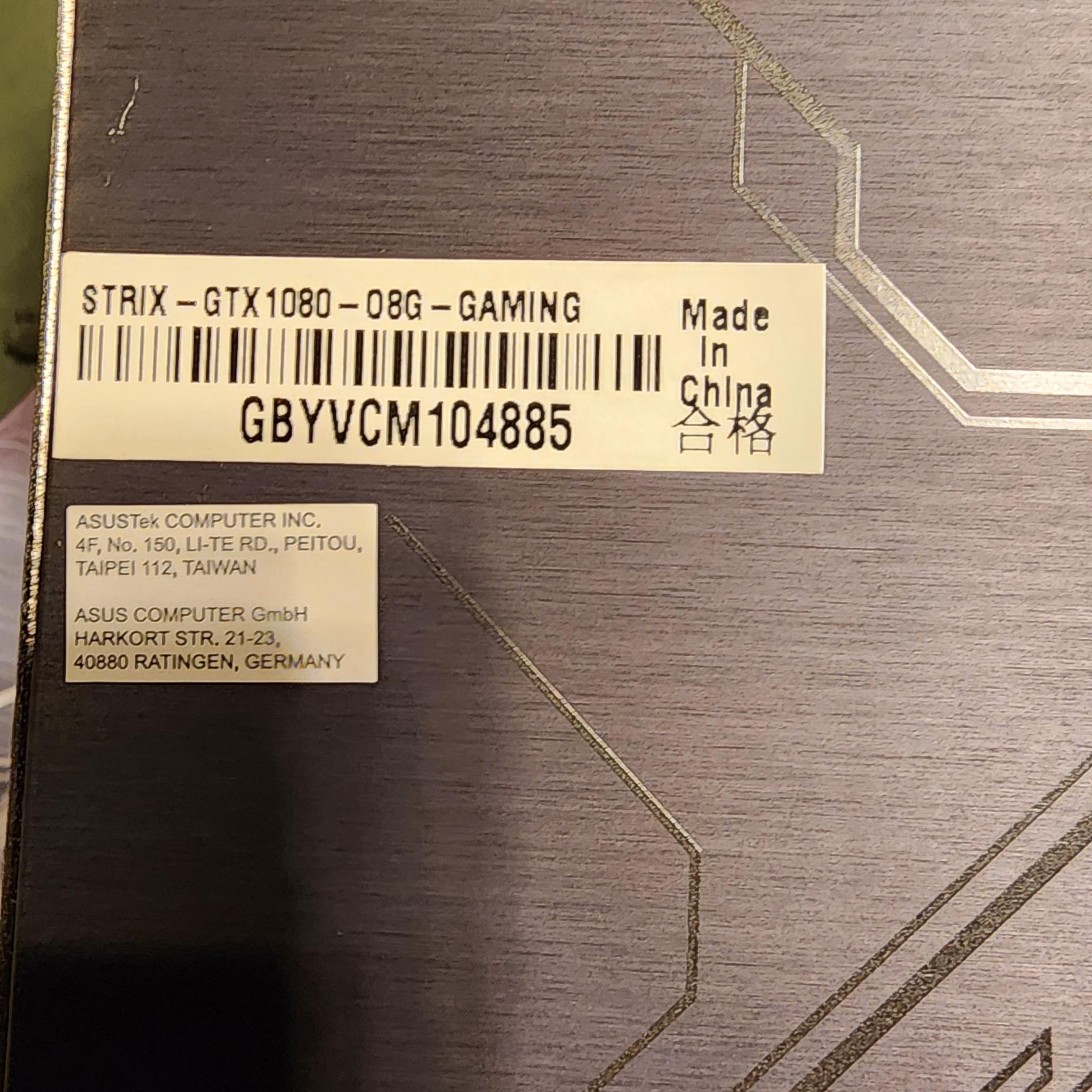 Asus ROG STRIX GeForce GTX 1080