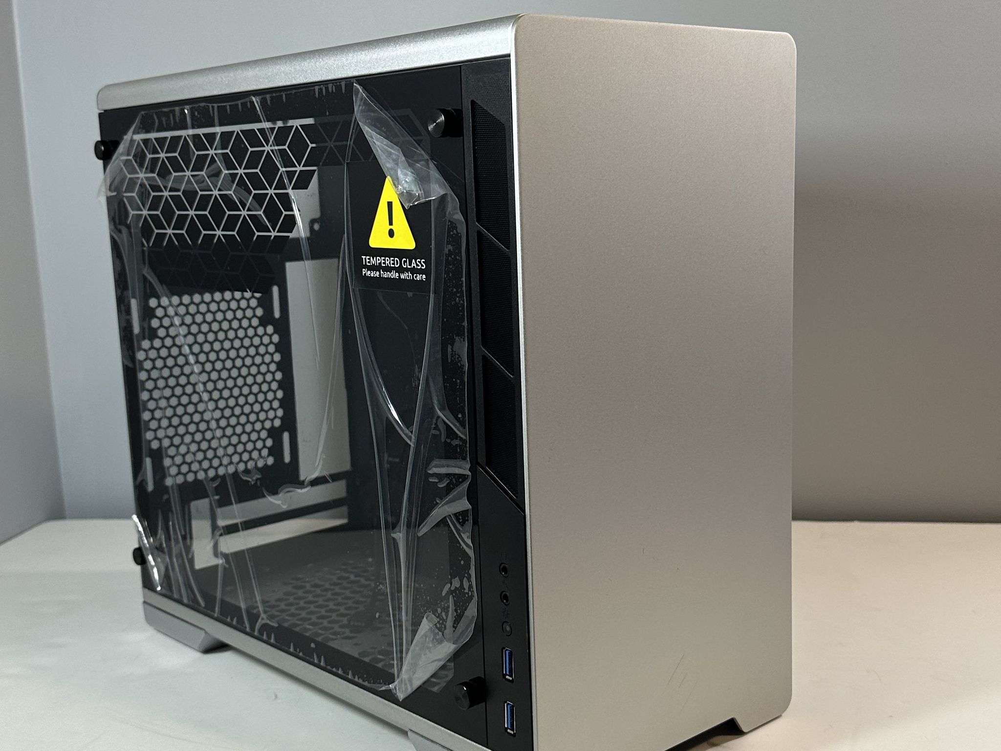Metallic Gear Neo Mini V2 Series Mini-ITX Case | Tempered Glass Panel | Liquid Cooling Ready-Silver