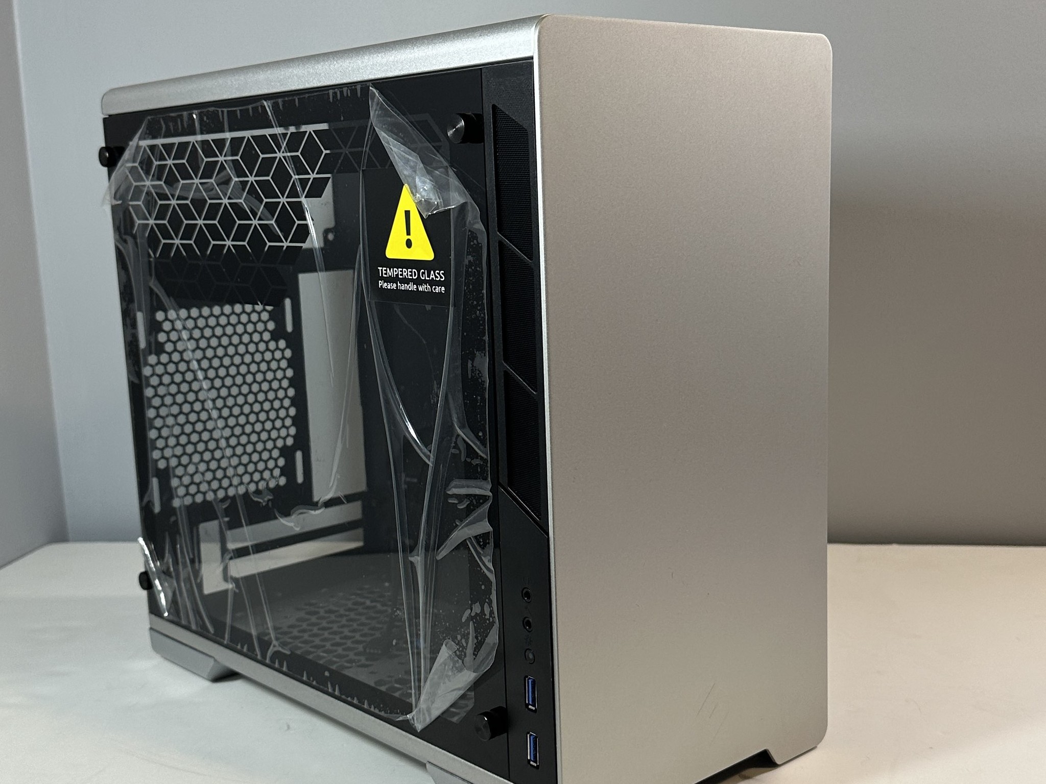 Metallic Gear Neo Mini V2 Series Mini-ITX Case | Tempered Glass Panel | Liquid Cooling Ready-Silver
