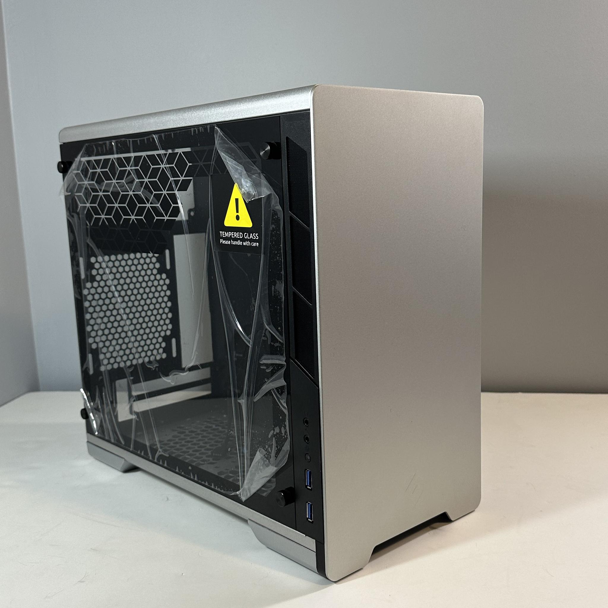 Metallic Gear Neo Mini V2 Series Mini-ITX Case | Tempered Glass Panel | Liquid Cooling Ready-Silver