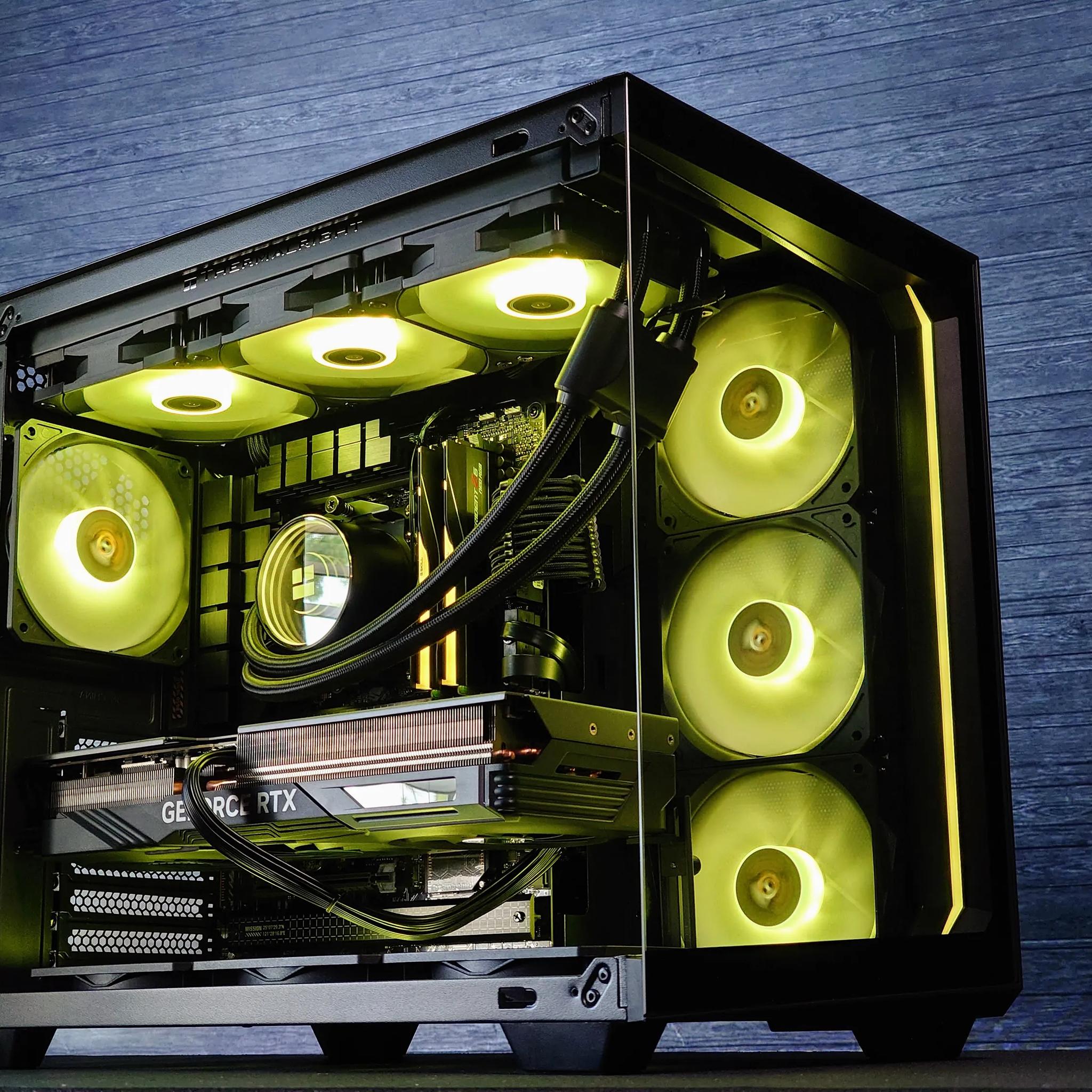 🌃🦇The Dark Knight 🦇Liquid Cooled Gaming PC🦇Nvidia RTX 4070 Ti 12GB🦇AMD Ryzen 7 7700🦇32GB DDR5