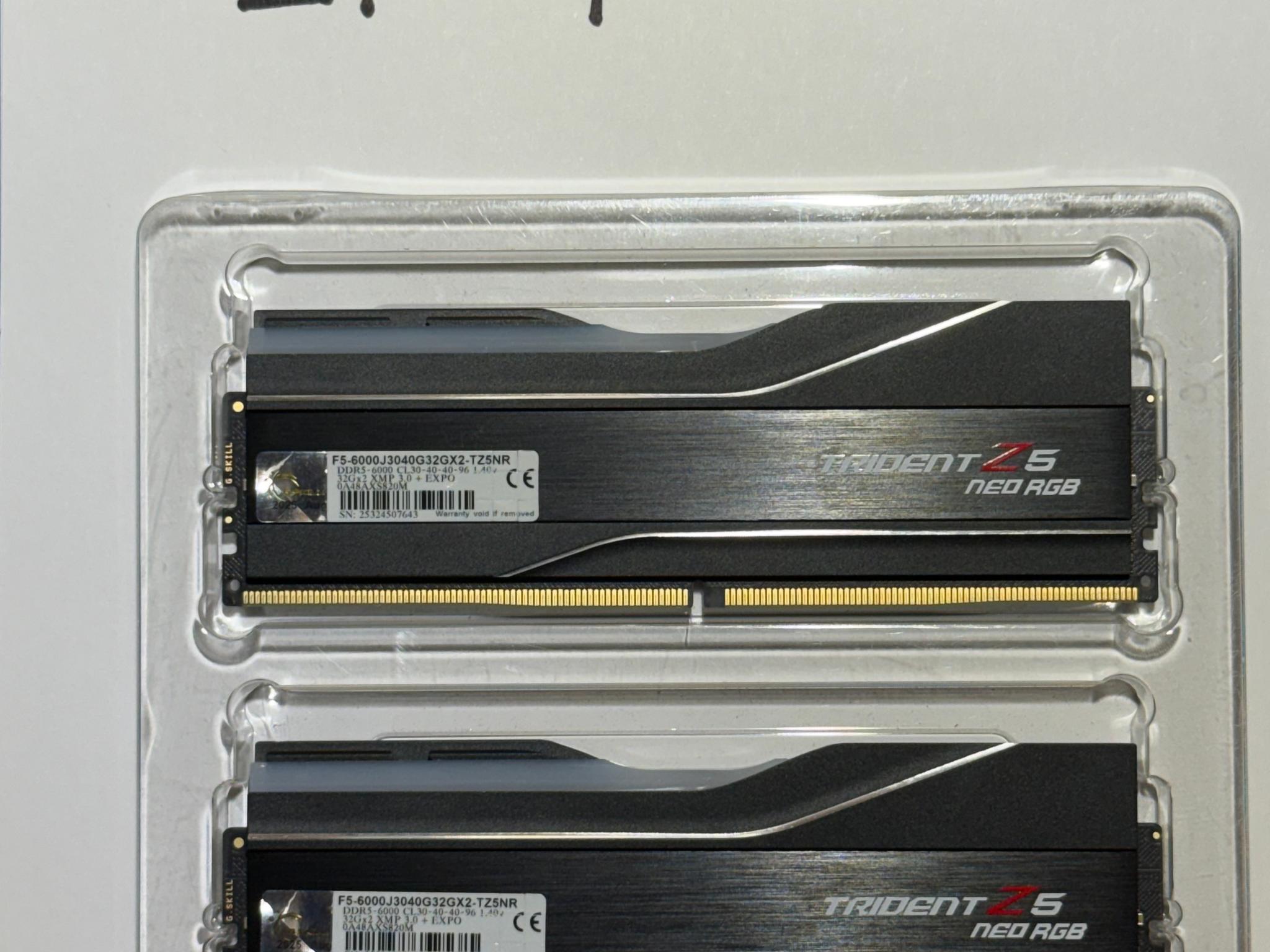 G.SKILL Trident Z5 Neo RGB 64GB (2×32GB) DDR5-6000 CL30 EXPO/XMP – Like New