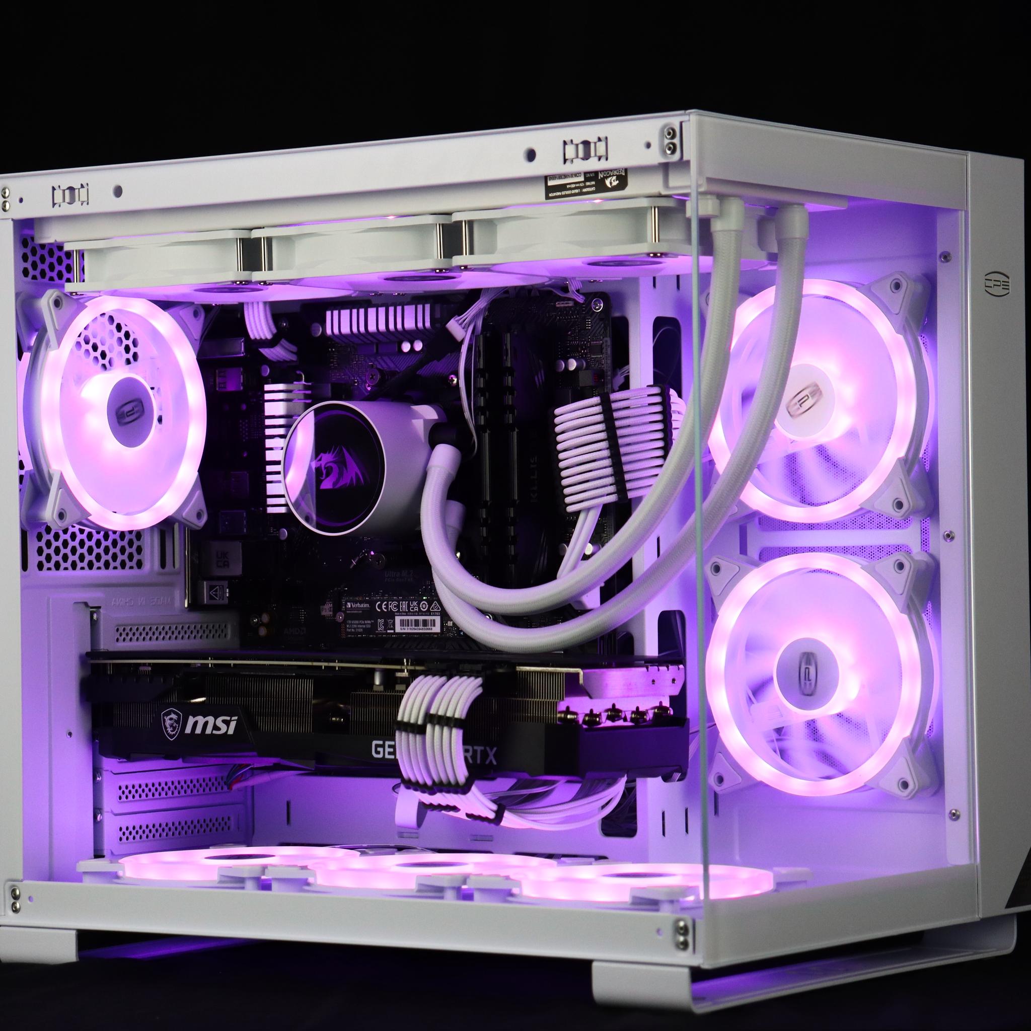 ❄️🧊💎- Whiteout 1440P Gaming PC | RTX 3080, Ryzen 7 5700X, 32GB RAM, 1TB NVMe SSD ❄️🧊💎