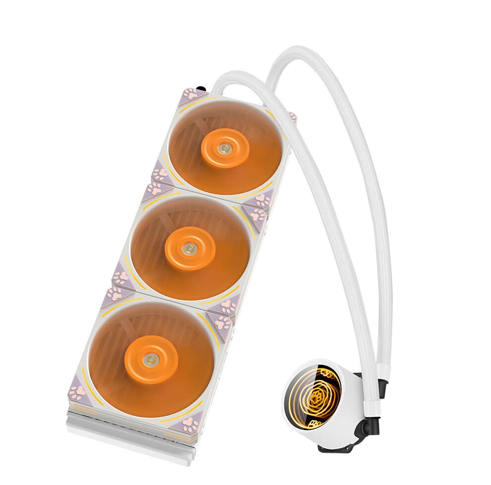 SEGOTEP Frozen 360 Meow Orange ARGB Desktop AIO Liquid CPU Cooler Orange Color