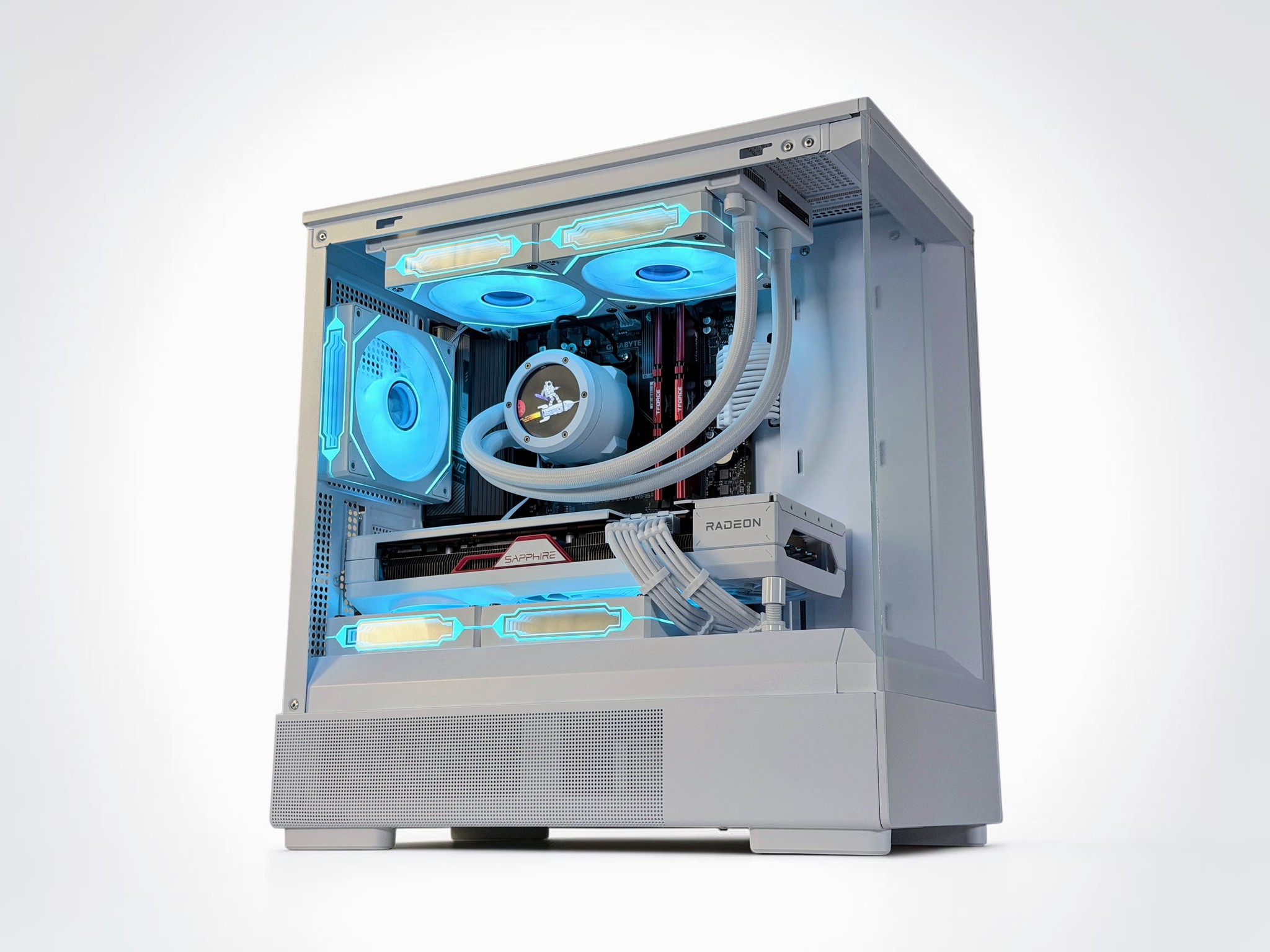 💧🧬Liquid Cooled Gaming PC🚀 AMD RX 7800 XT 16GB🚀AMD Ryzen 7 5800X🚀 32GB DDR4🚀 1.3TB SSD