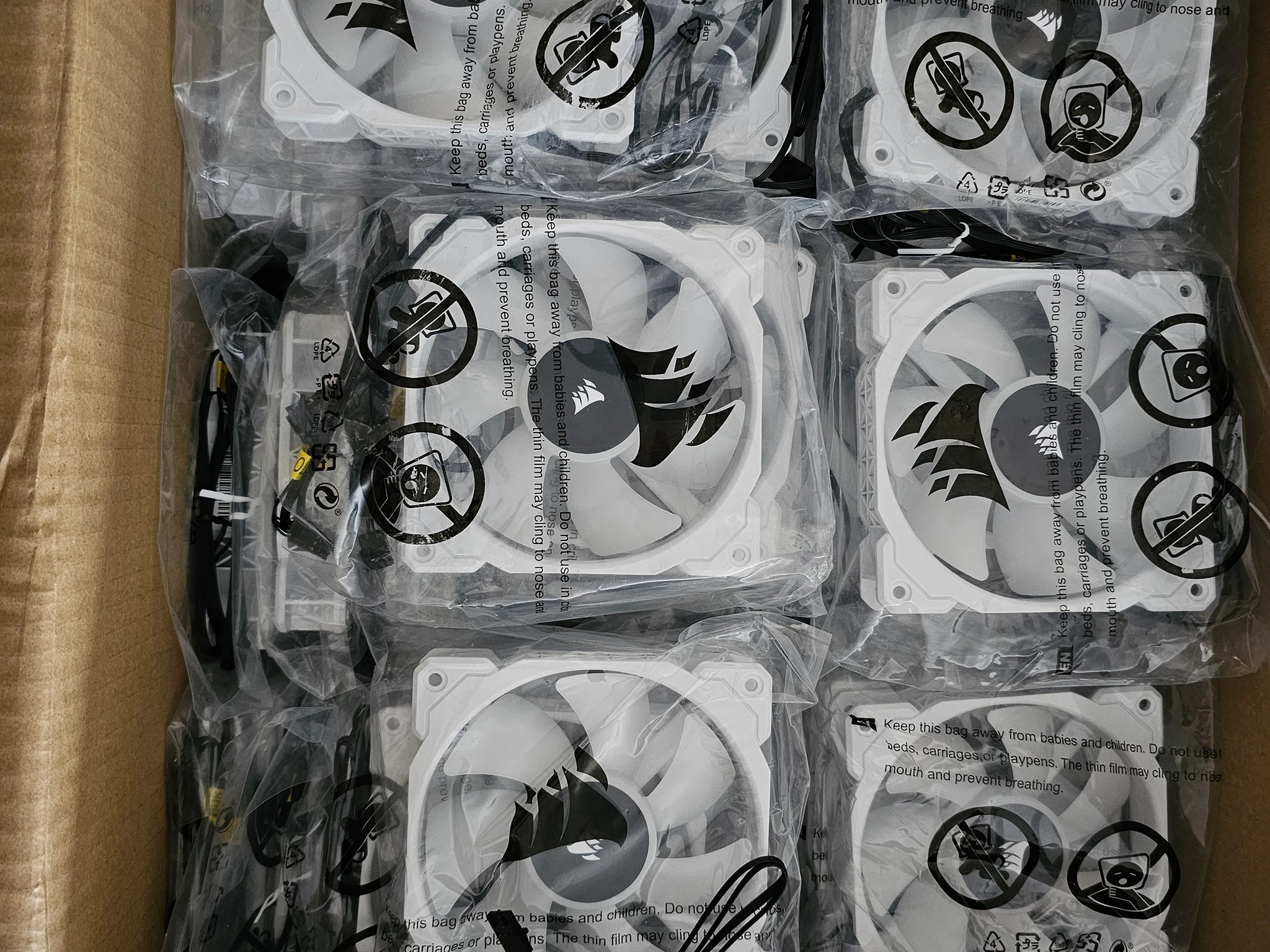 Ten,(2packs) Corsair ML120mm White Case Fan