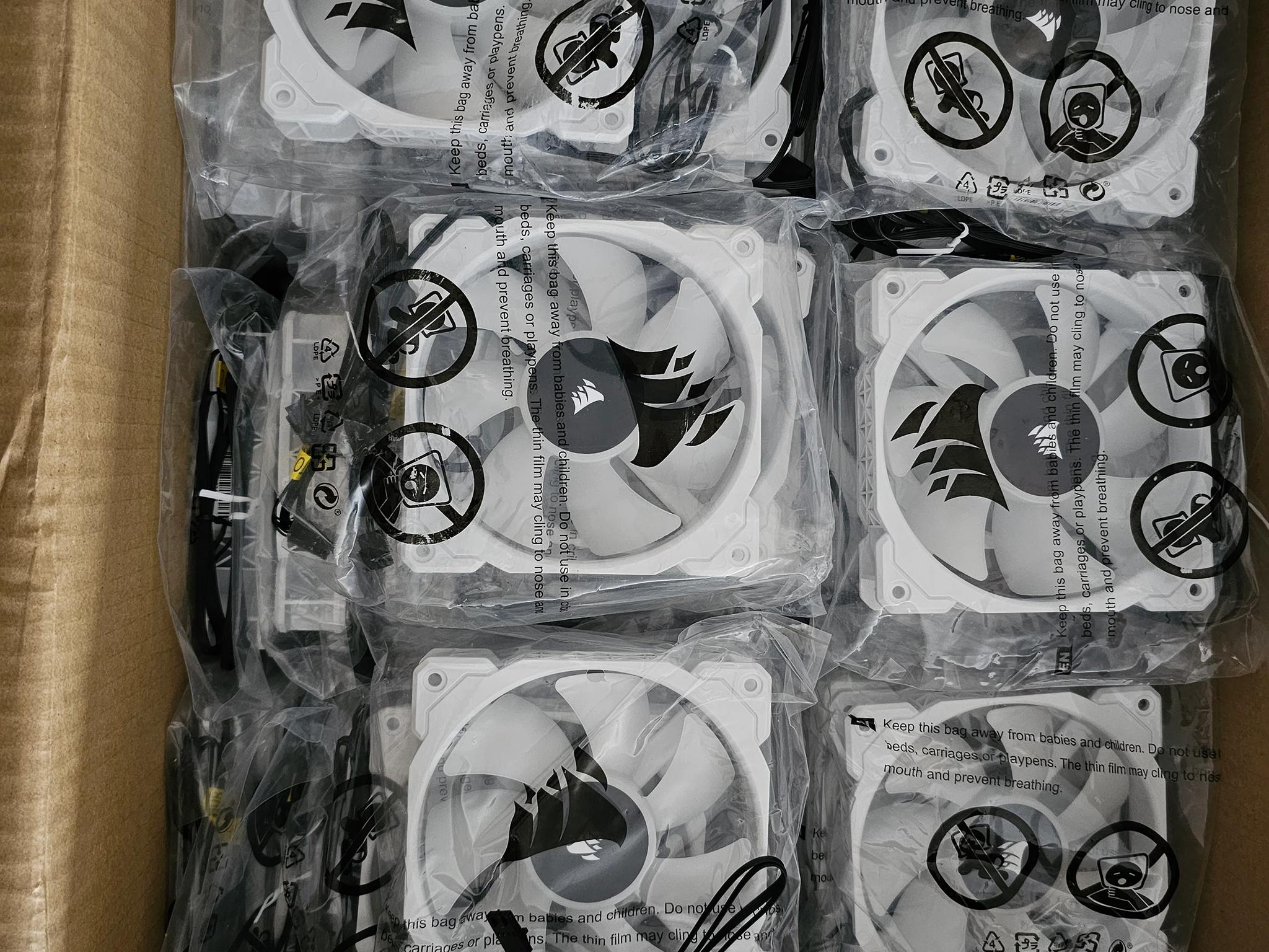 Ten,(2packs) Corsair ML120mm White Case Fan