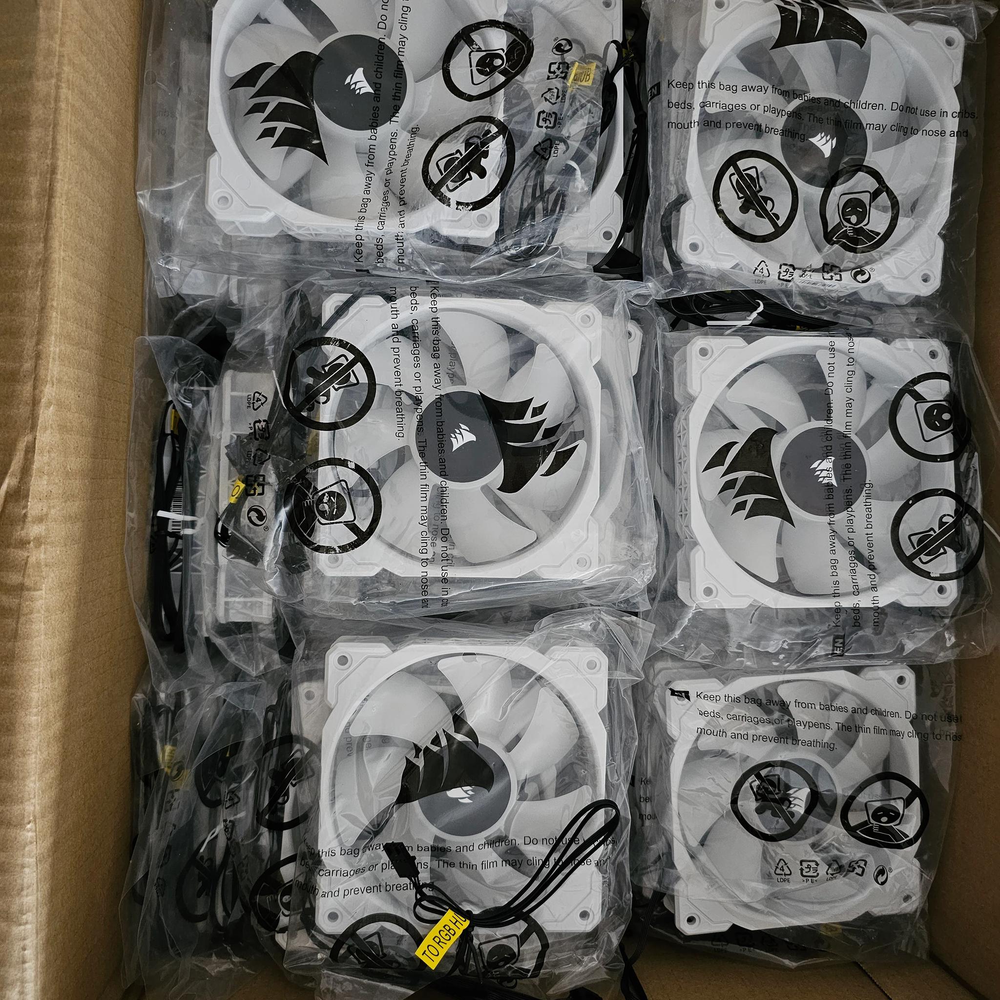 Ten,(2packs) Corsair ML120mm White Case Fan