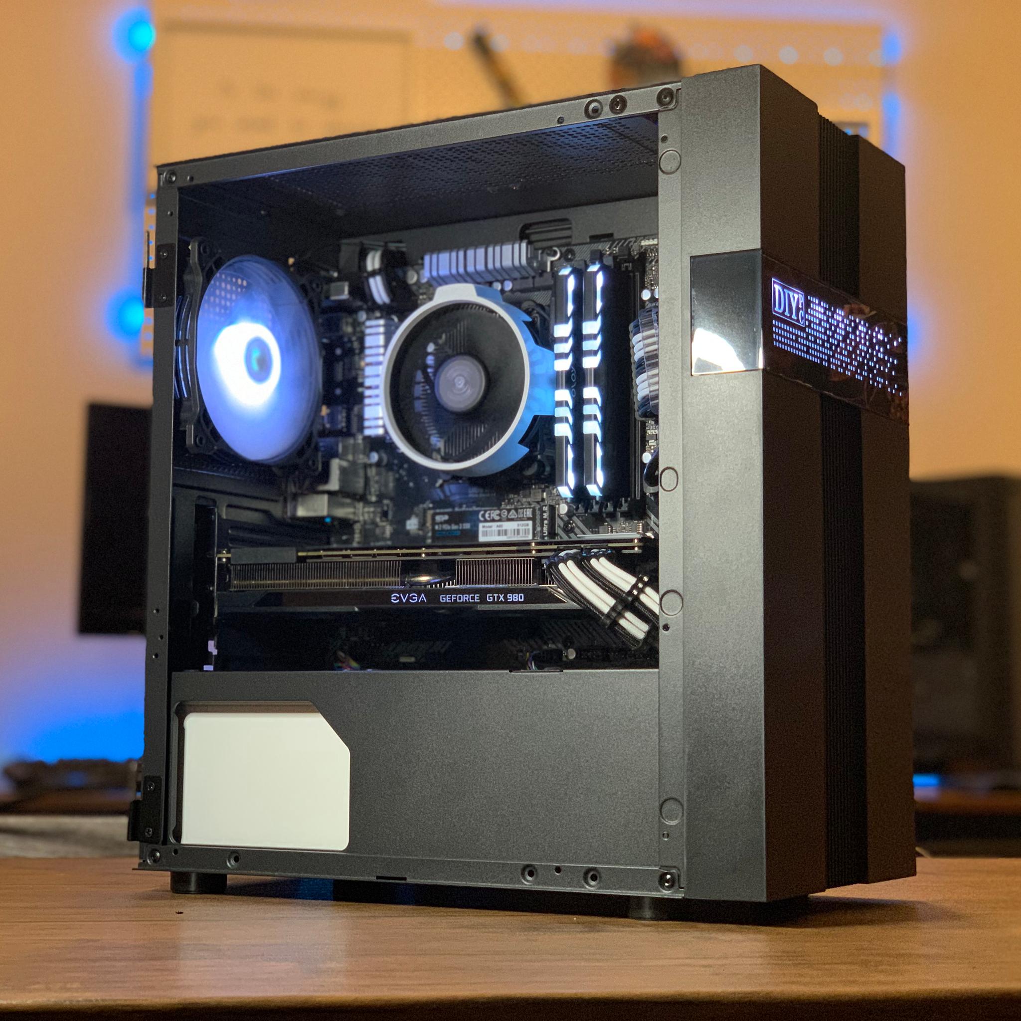 Black/White Gaming PC (Ryzen 5 2600 + GTX 980)w/ wifi
