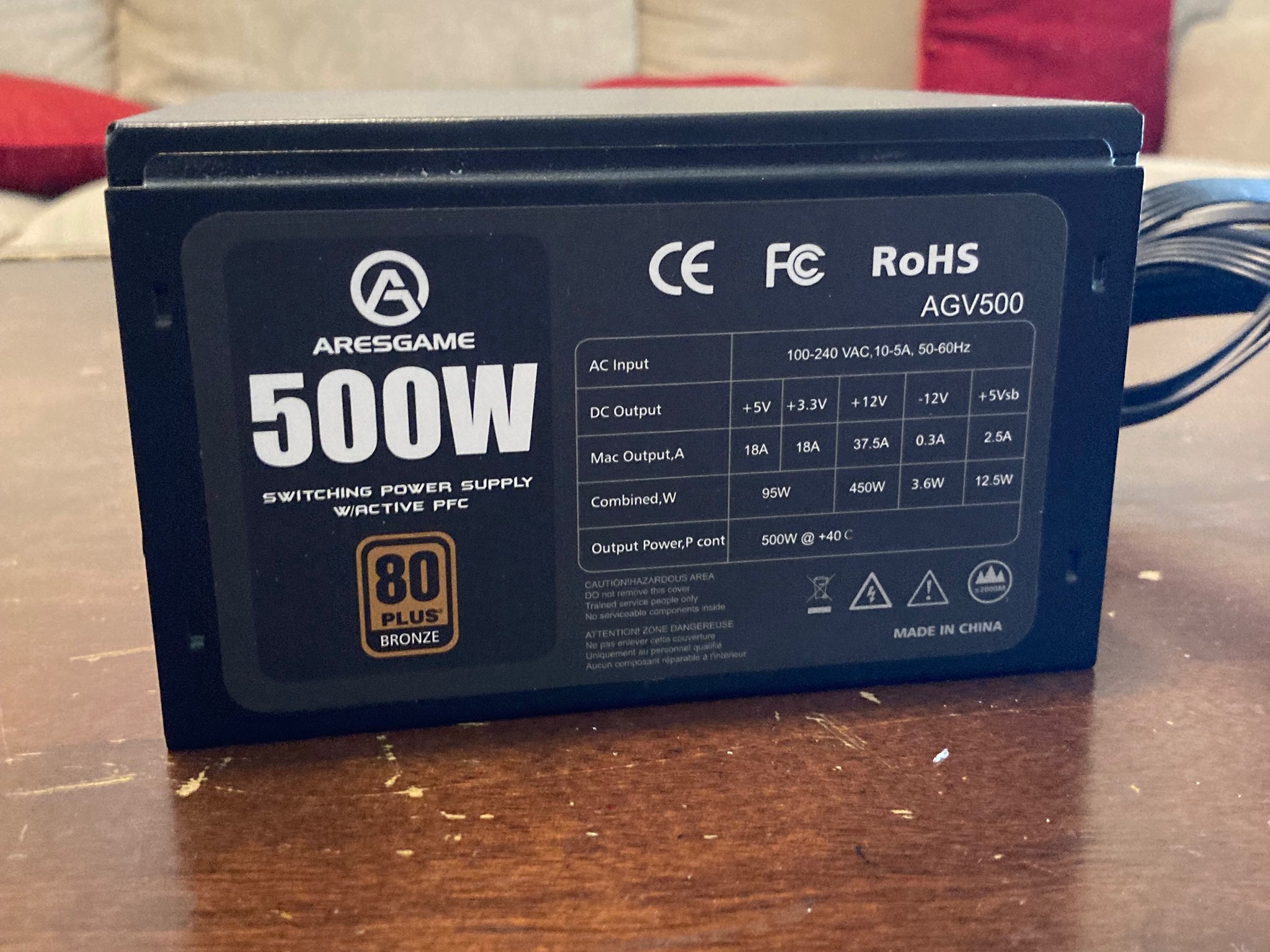 ARESGAME AGV Series 500W Power Supply