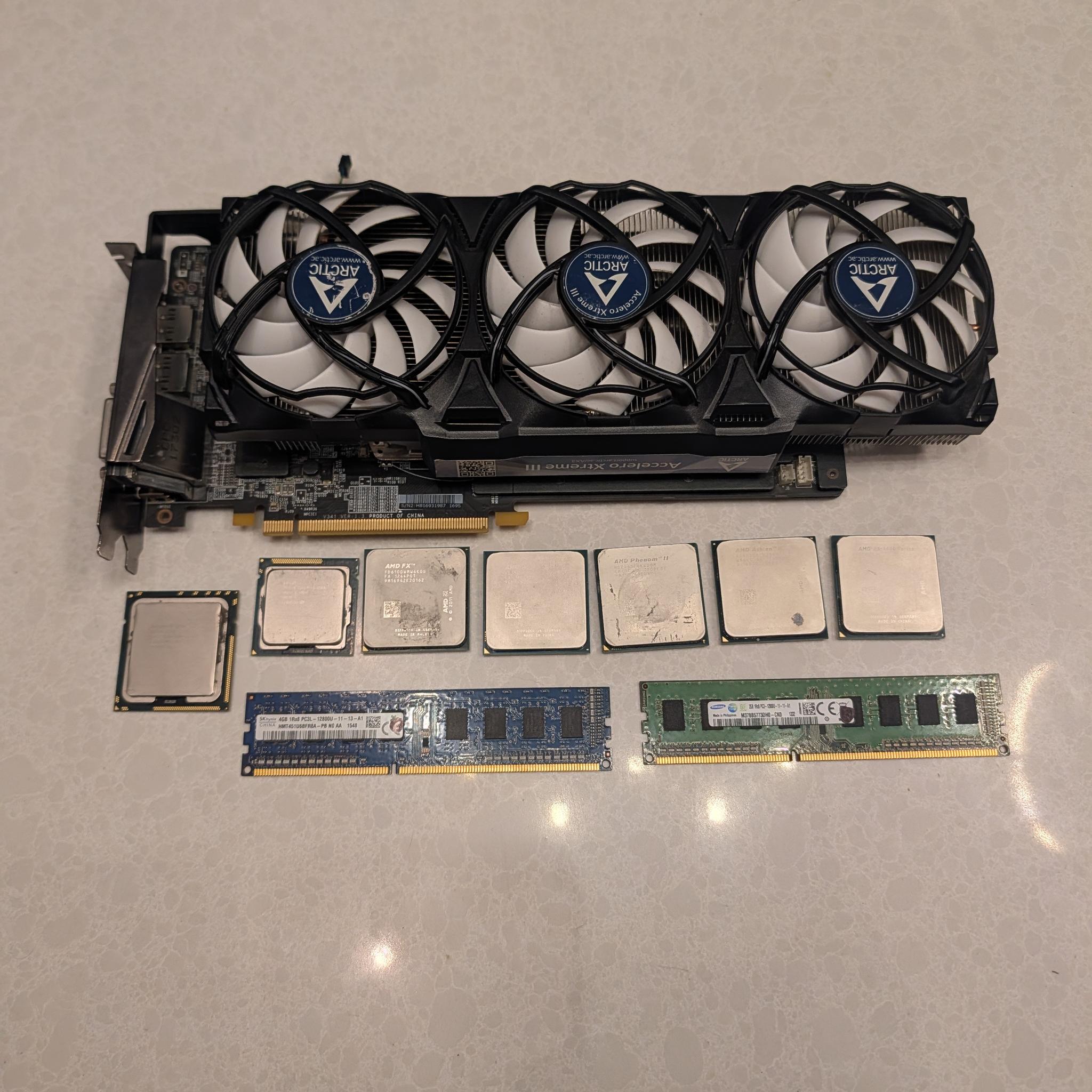RX 580 I5 2500K 4GB And 2GB RAM 6 AMD CPUS
