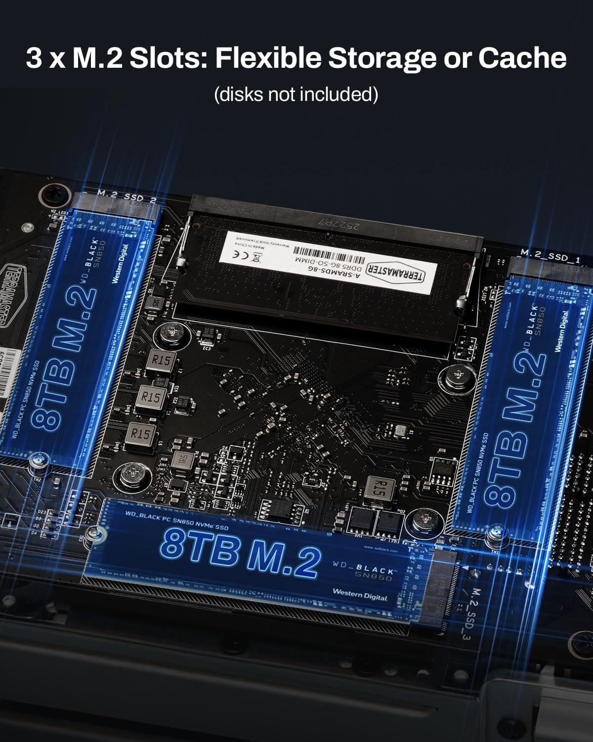 TERRAMASTER F2-425 Plus NAS Storage - 2Bay Intel N150 Quad-Core CPU, 8GB RAM DDR5, 5GbE LAN x 2