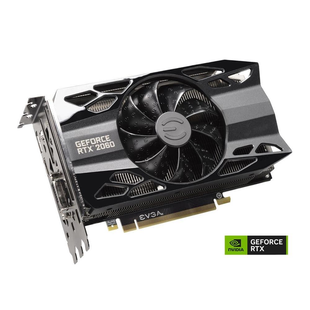 EVGA XC Black Gaming GeForce RTX 2060 Single-Fan 6GB GDDR6 PCIe Graphics Card
