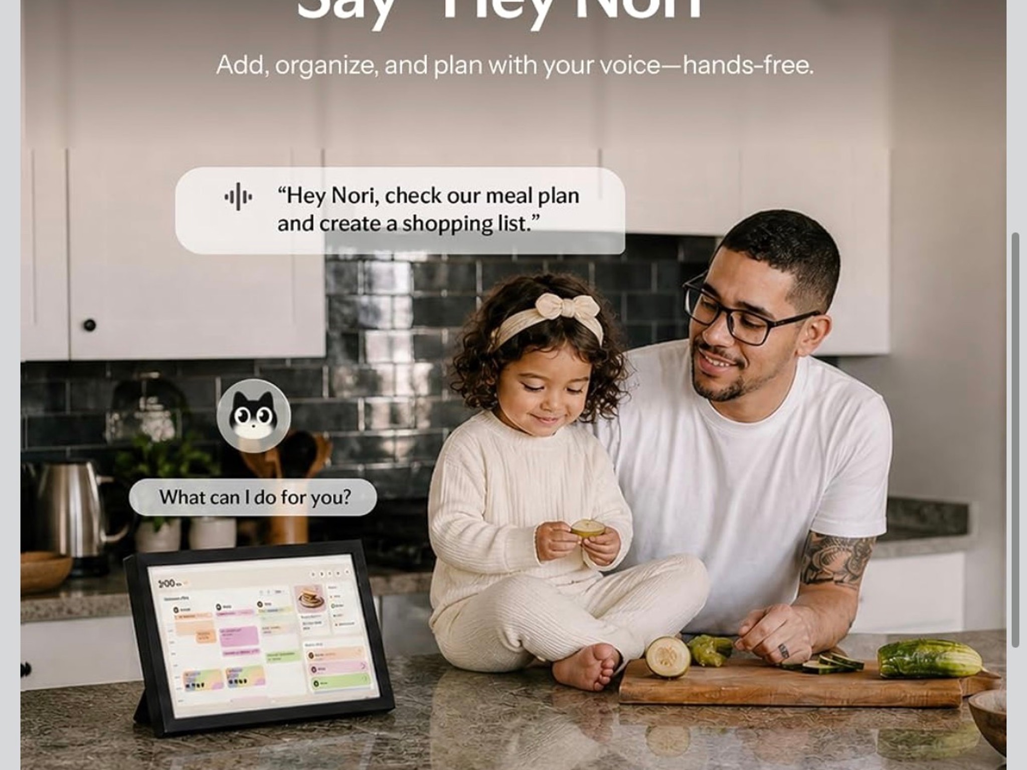 Nori AI-Powered Family Digital Calendar Smart Display Hub