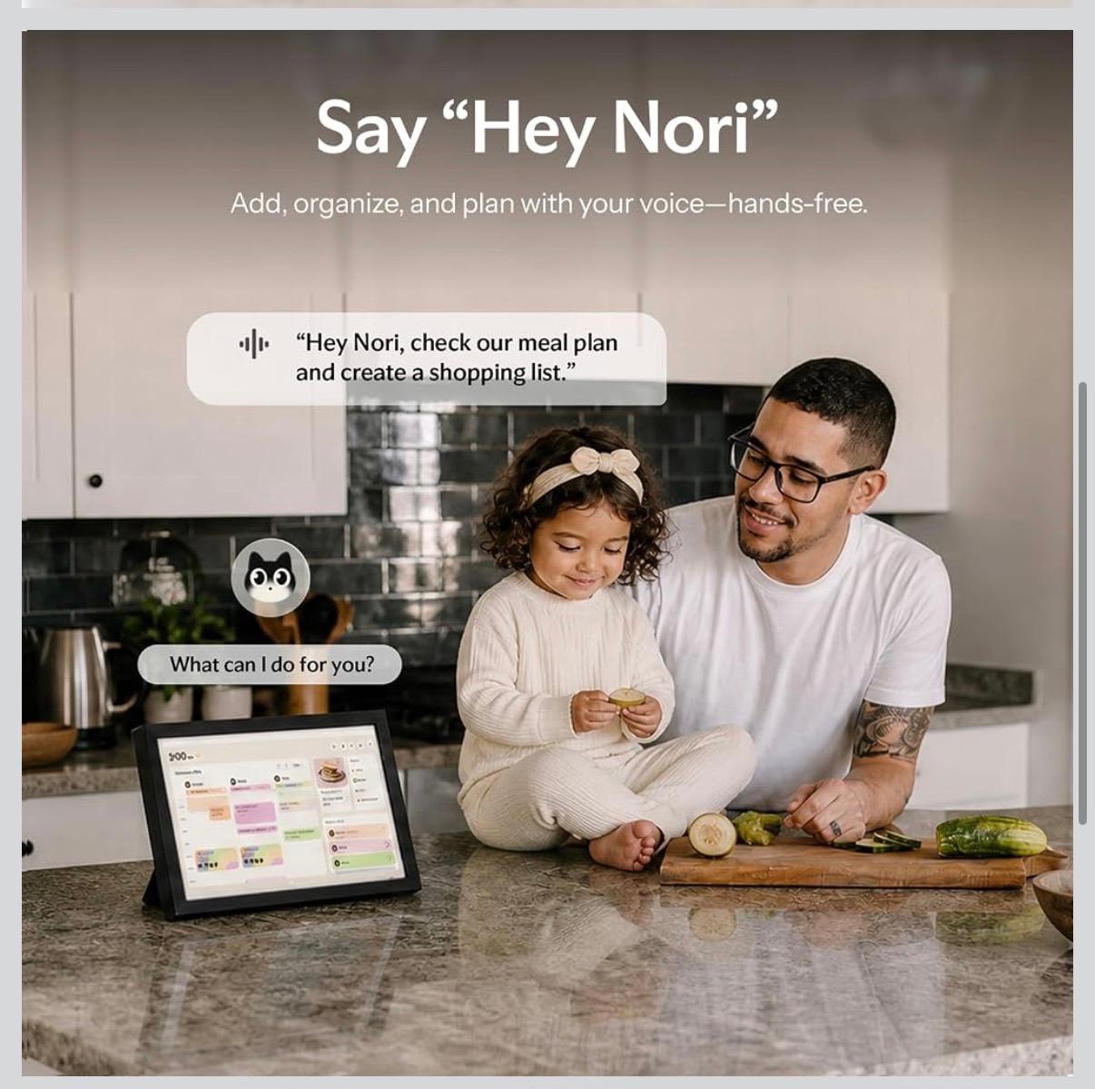 Nori AI-Powered Family Digital Calendar Smart Display Hub