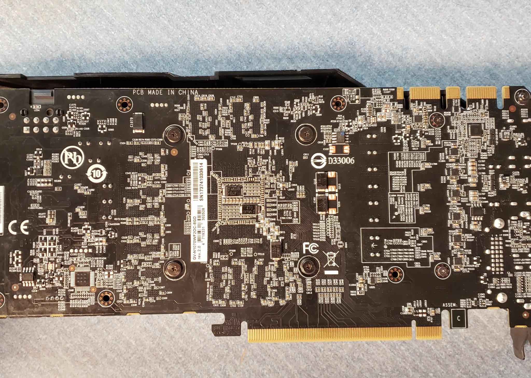 Gigabyte GTX 1070 Windforce OC graphics card