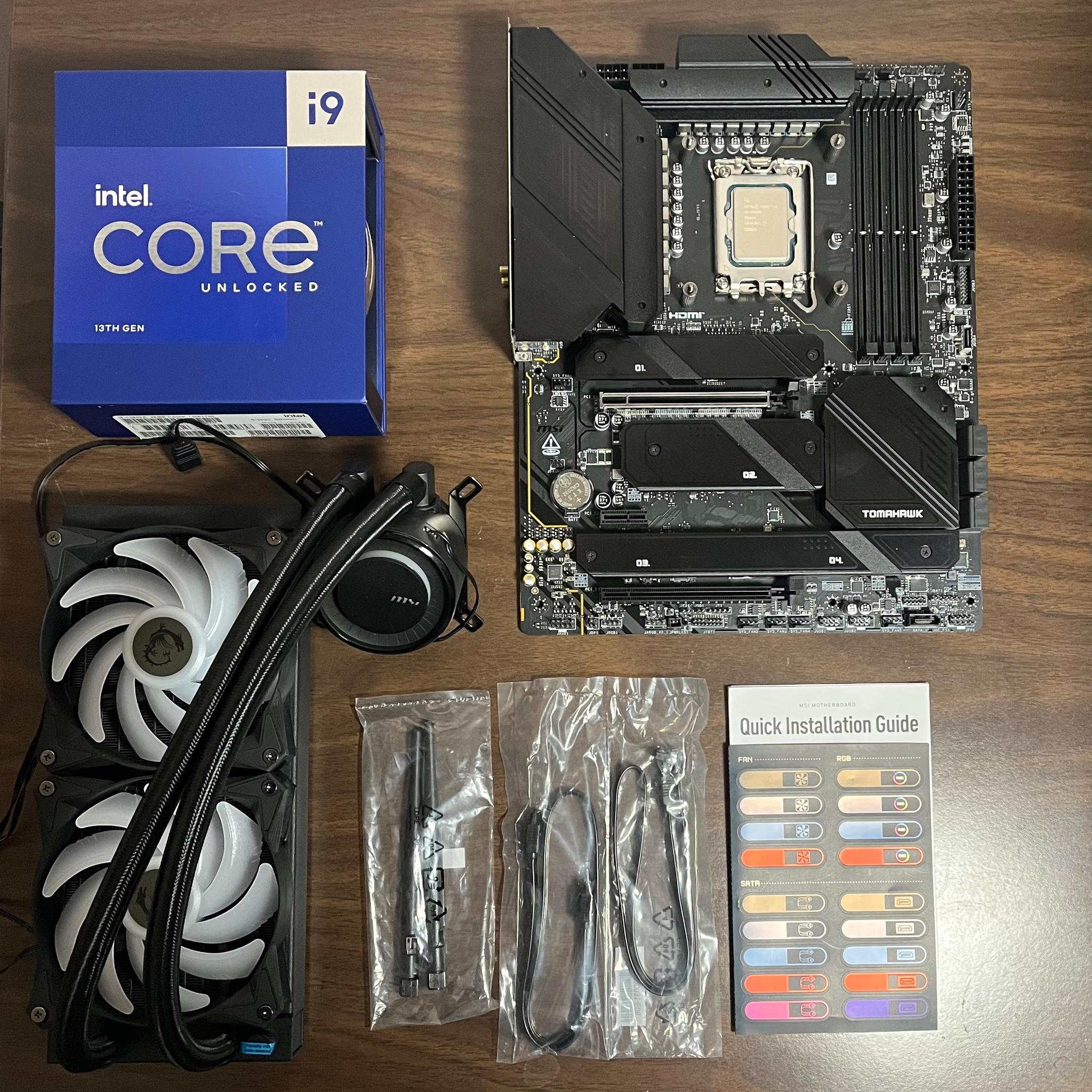 i9-13900K | MSI Z790 Tomahawk WiFi | 240mm MSI AIO | Latest BIOS | I/O Shield Included