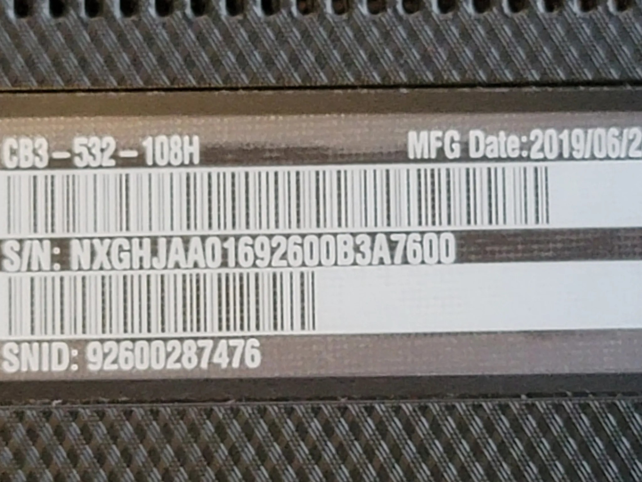 Acer Chromebook 15 CB3-532-108H