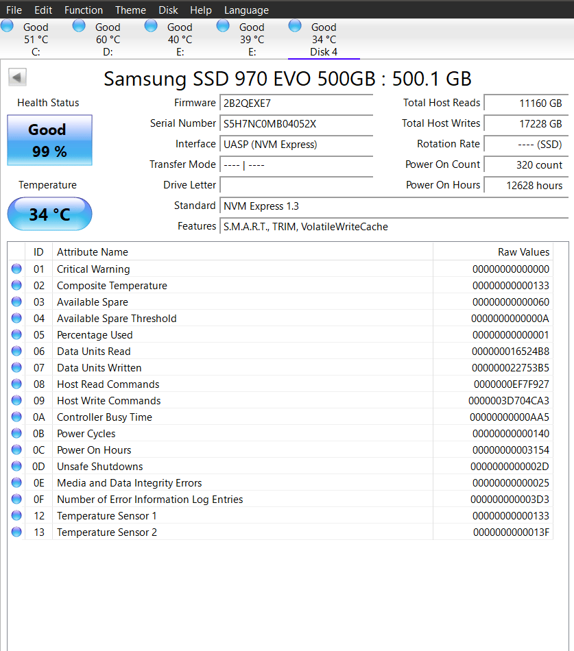 Samsung 970 EVO 500GB