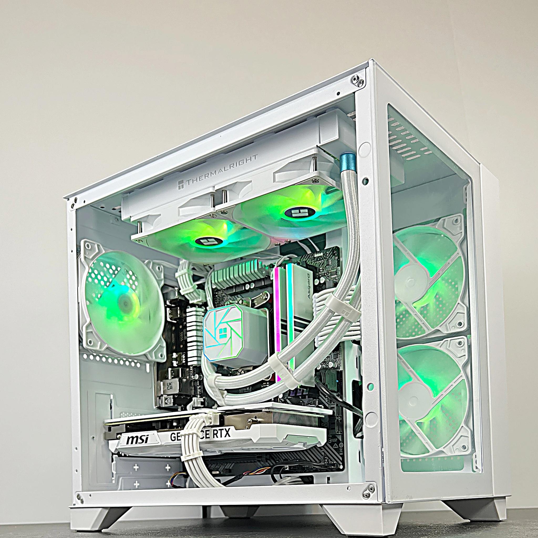 Liquid Cooled RTX 4070 Ryzen 5 5600X 16GB RAM 1TB M.2 Win 11 Gaming PC