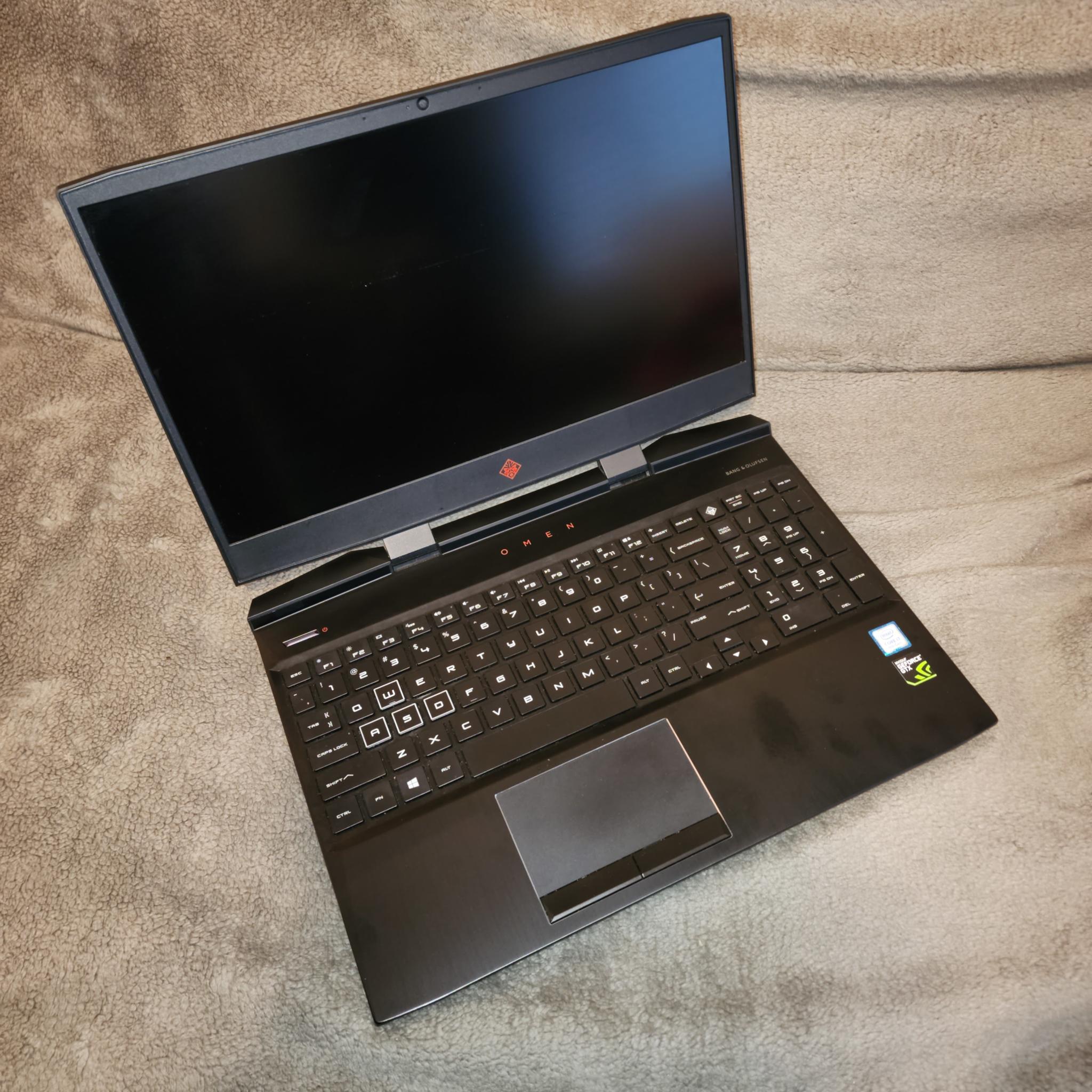 HP Omen 15, Intel i7 8th Gen, 128GB SSD 1TB HDD, 32GB RAM, NVIDIA GTX 1080, 15.6" 1920x1080p 60Hz