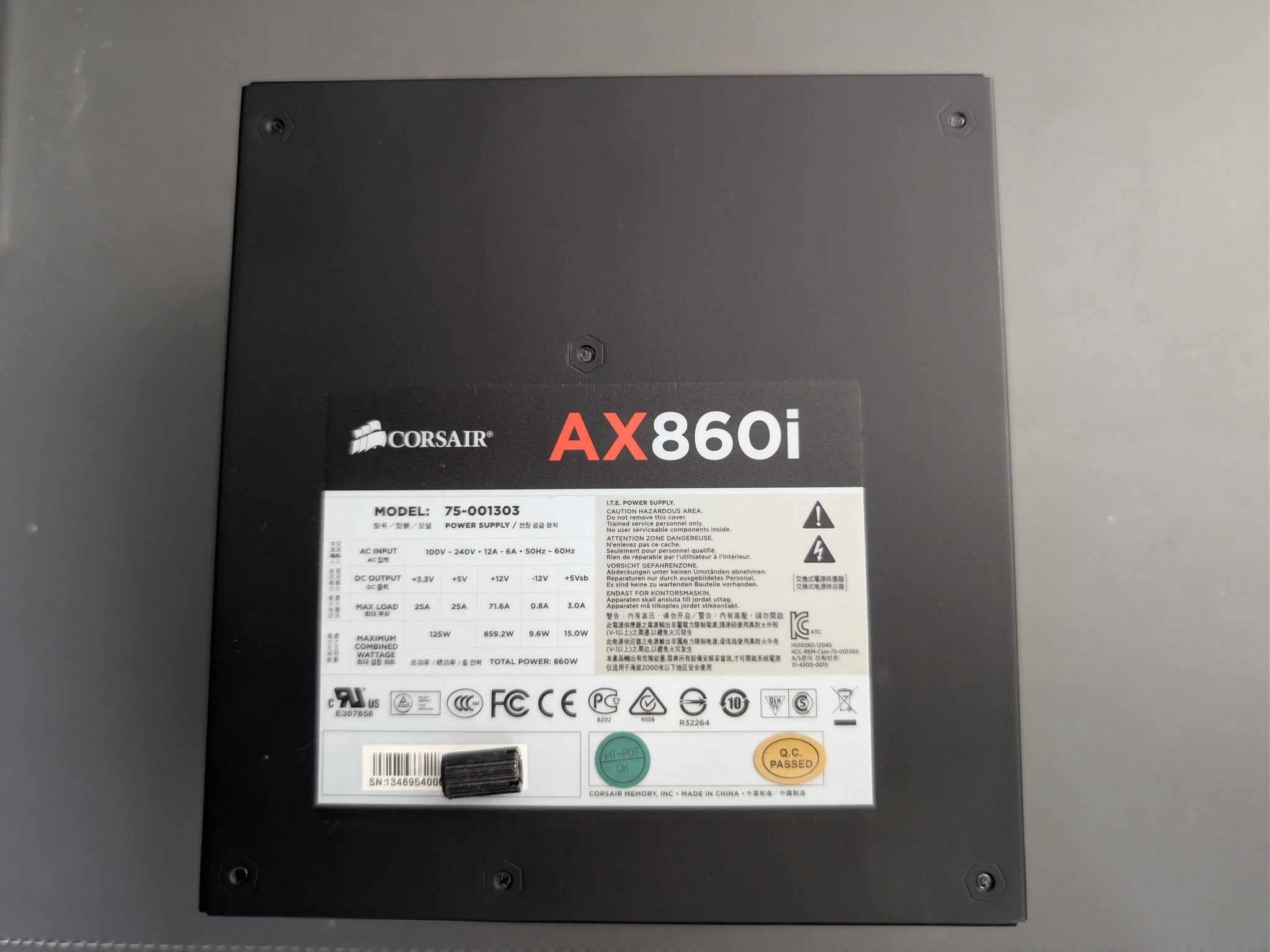 Used Corsair AX860i - Discount on a Platinum Power Supply