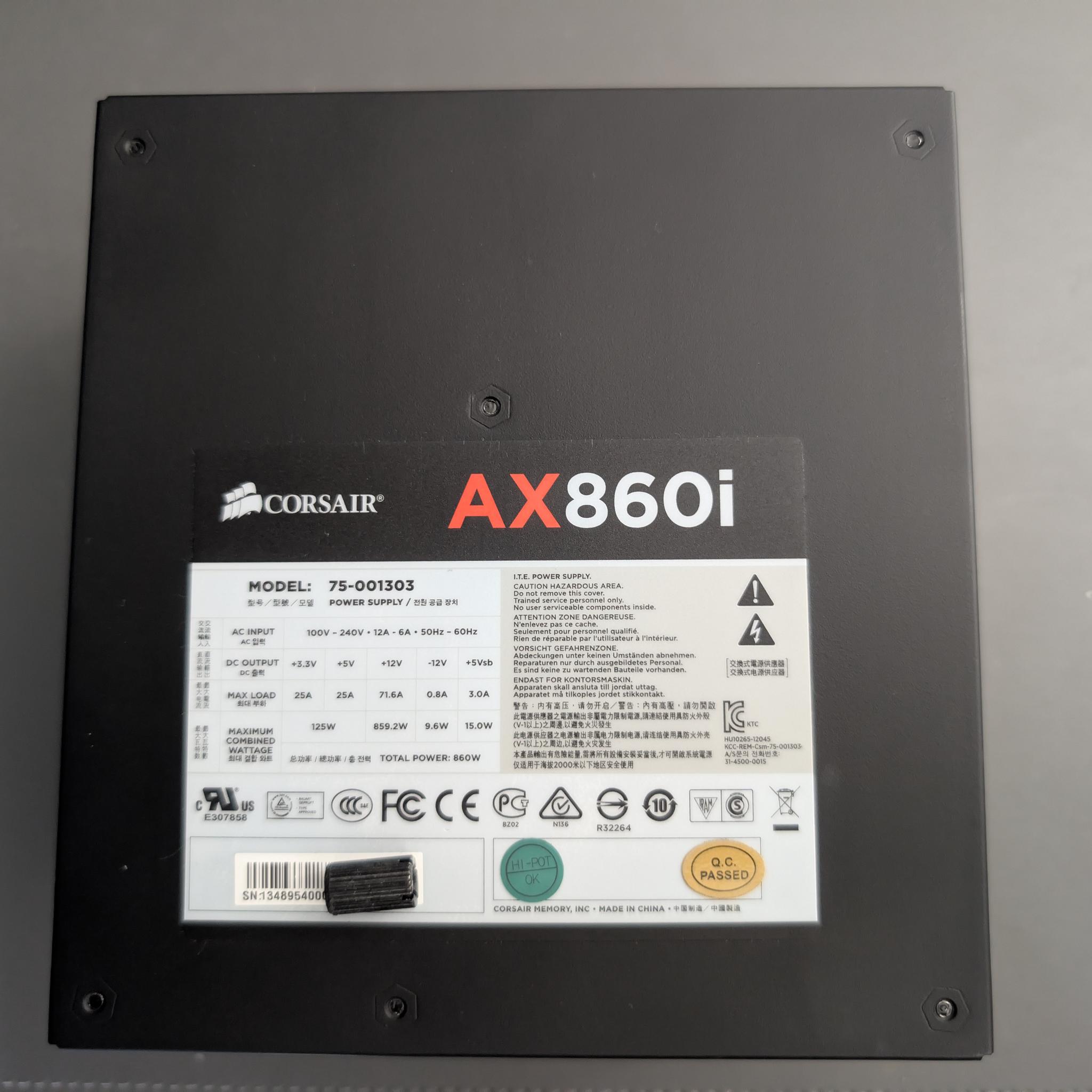 Used Corsair AX860i - Discount on a Platinum Power Supply