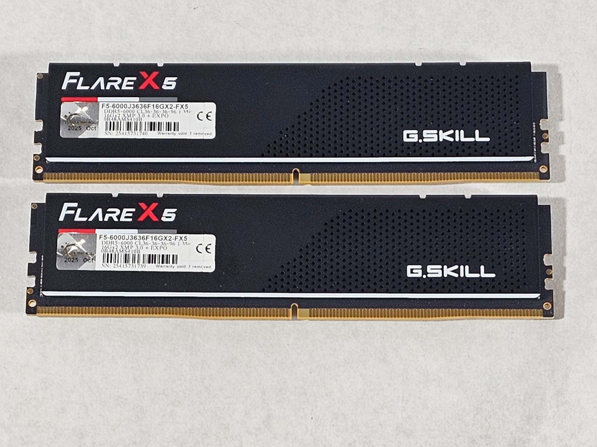 32GB DDR5 (2x16GB) CL36 6000MT/s G.SKILL Flare X5