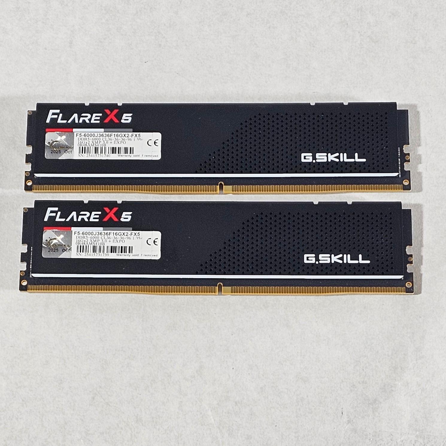 32GB DDR5 (2x16GB) CL36 6000MT/s G.SKILL Flare X5