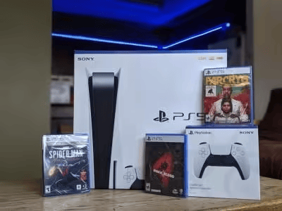 PS5 combo with games and extra controller 