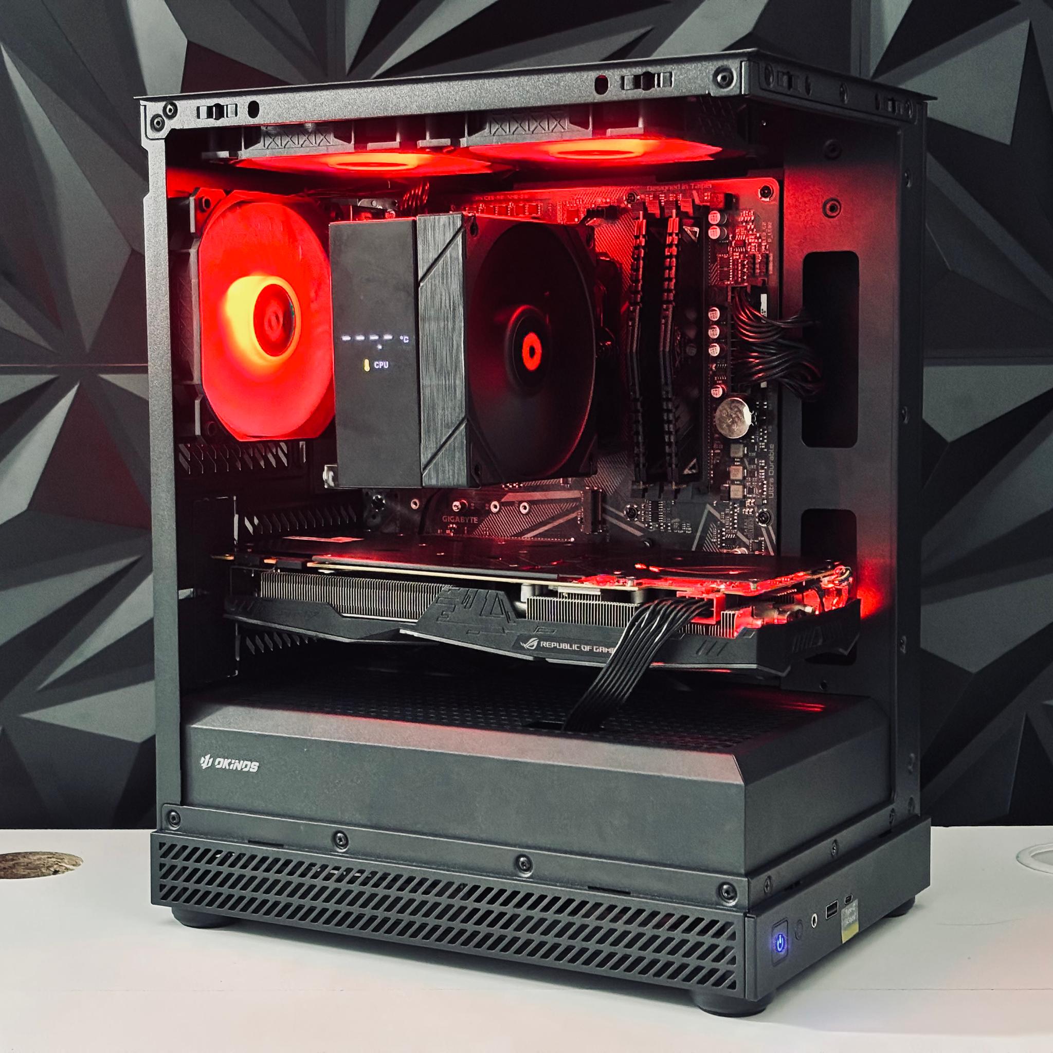 🧡🖤 Black Gaming PC - GTX 1070 / Ryzen 5 3600 / 16GB RAM  🖤🧡