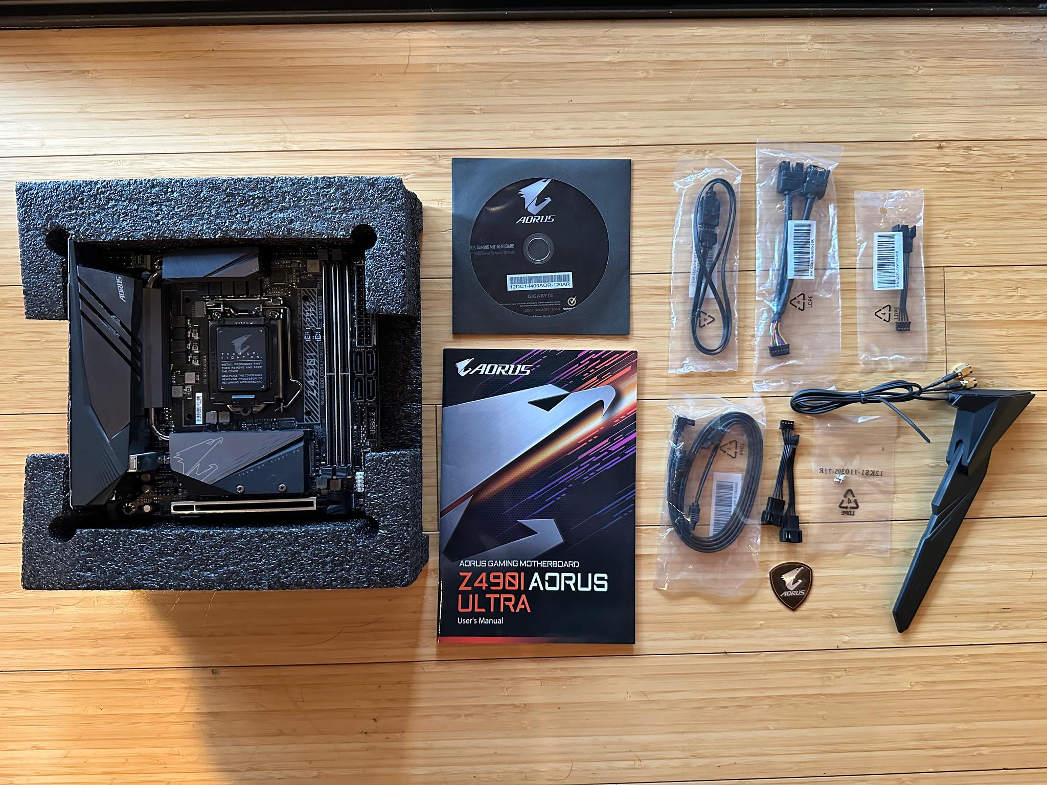 Gigabyte Z490I AORUS ULTRA Mini ITX LGA1200 Motherboard (Lightly Used, In Box)