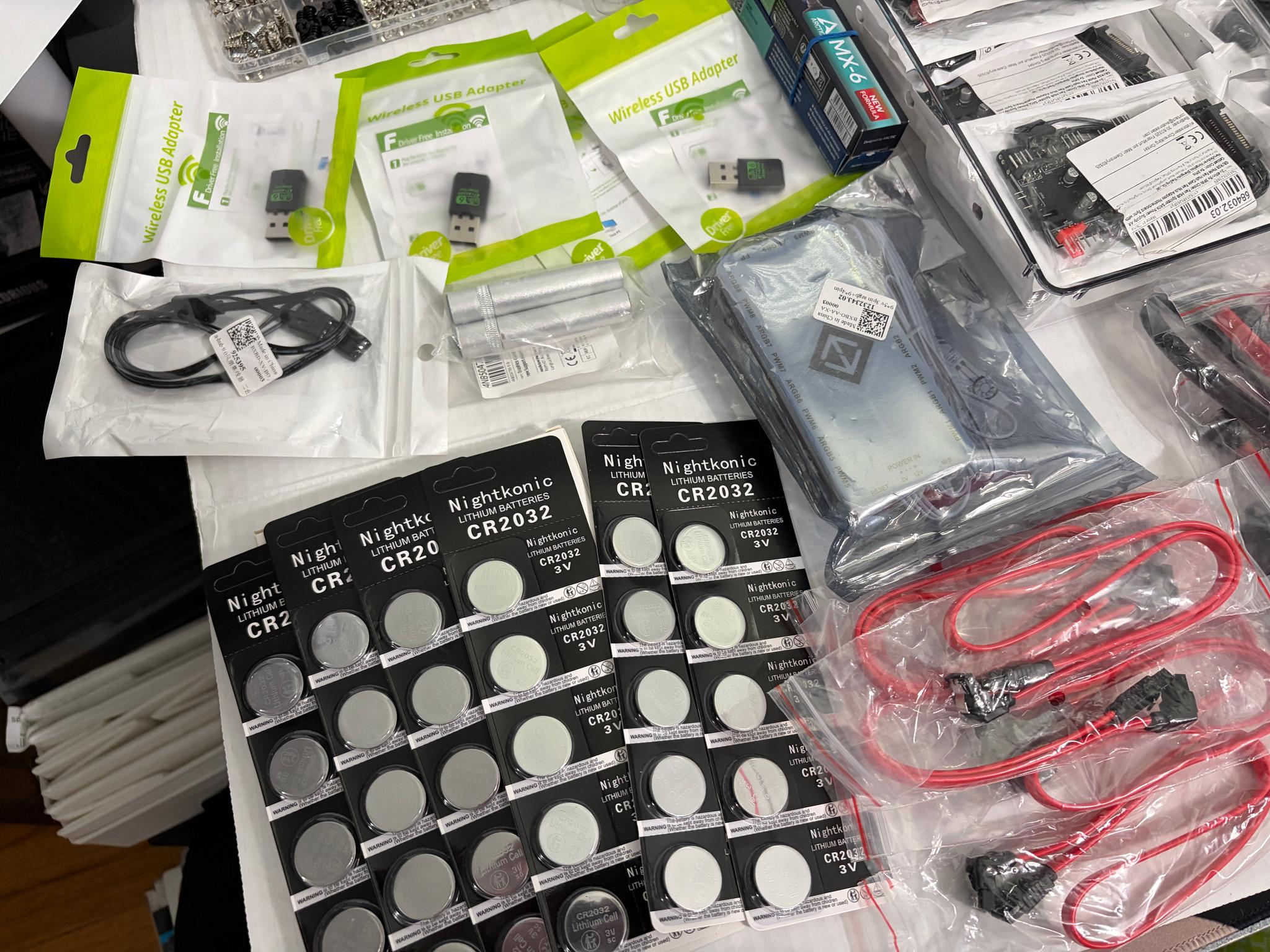 🔥 Massive PC Parts & Accessories Bundle – Cables, Adapters, SSDs, Screws, + More