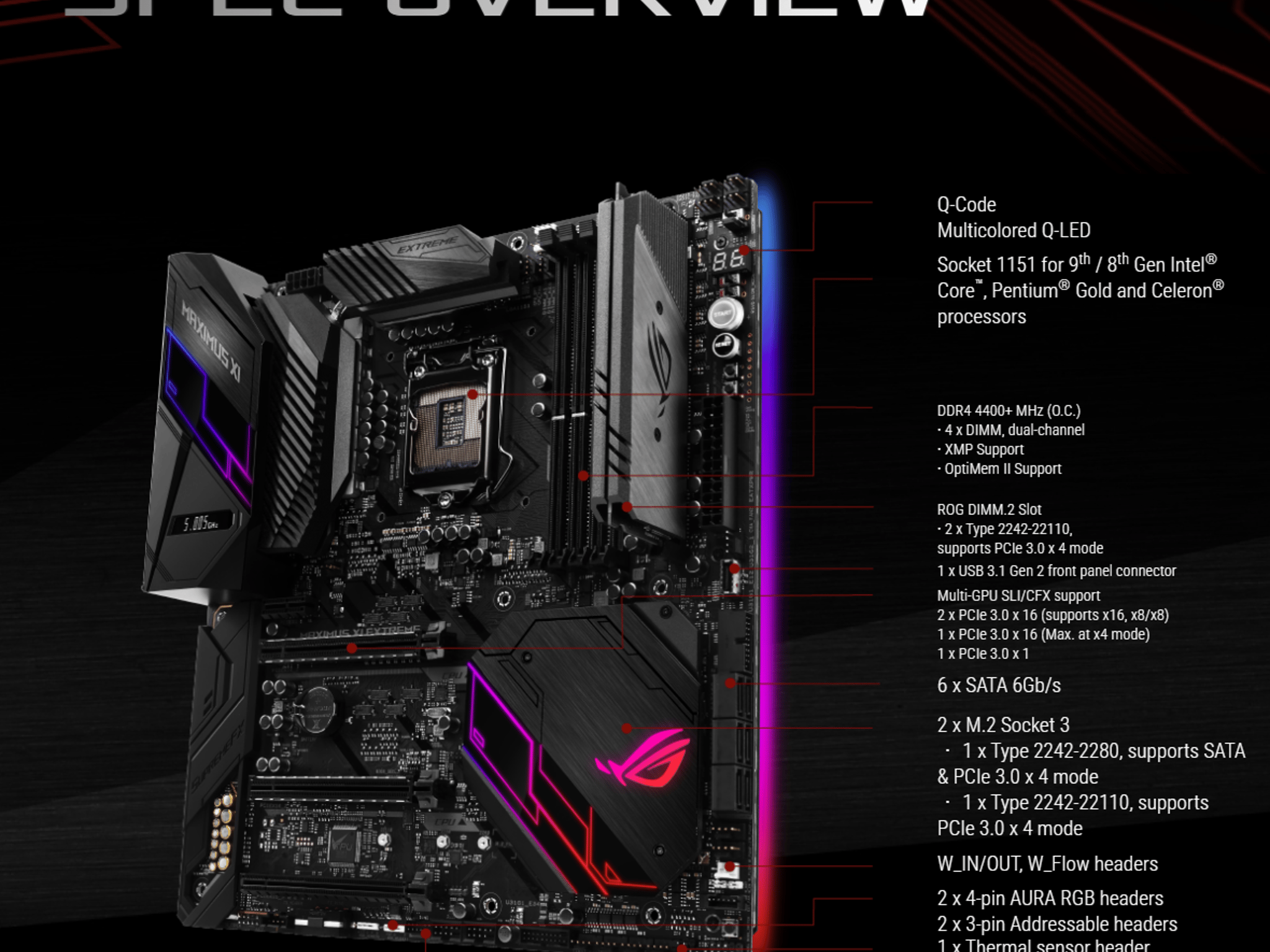 ASUS ROG Maximus XI Extreme Z390 LGA 1151 Intel DDR4 EATX Motherboard (Open Box)