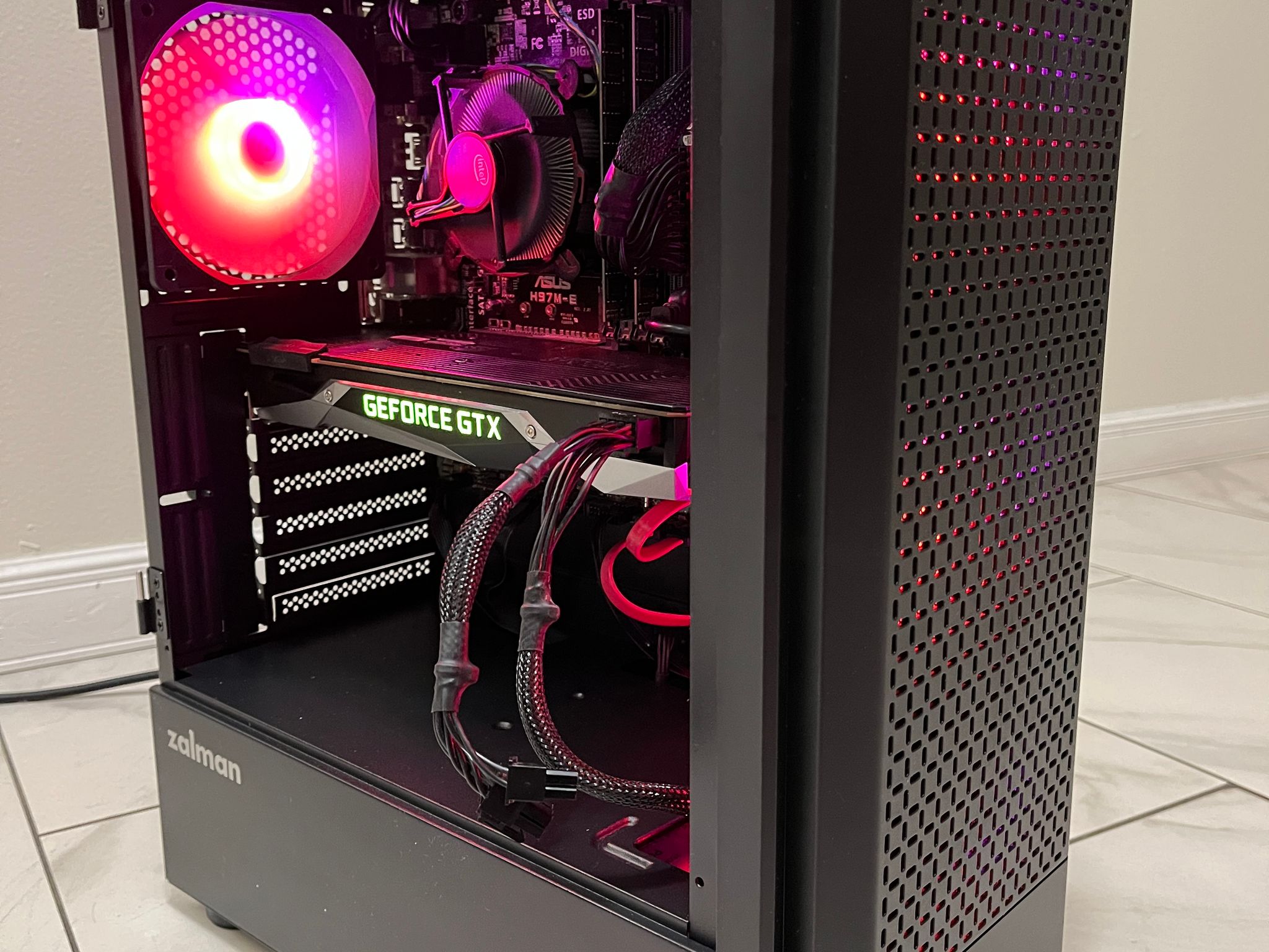 NVIDIA GTX 1080, Intel i7-4790, 16GB RAM, 1.2TB Storage, RGB Gaming PC w/ Wi-Fi & BT