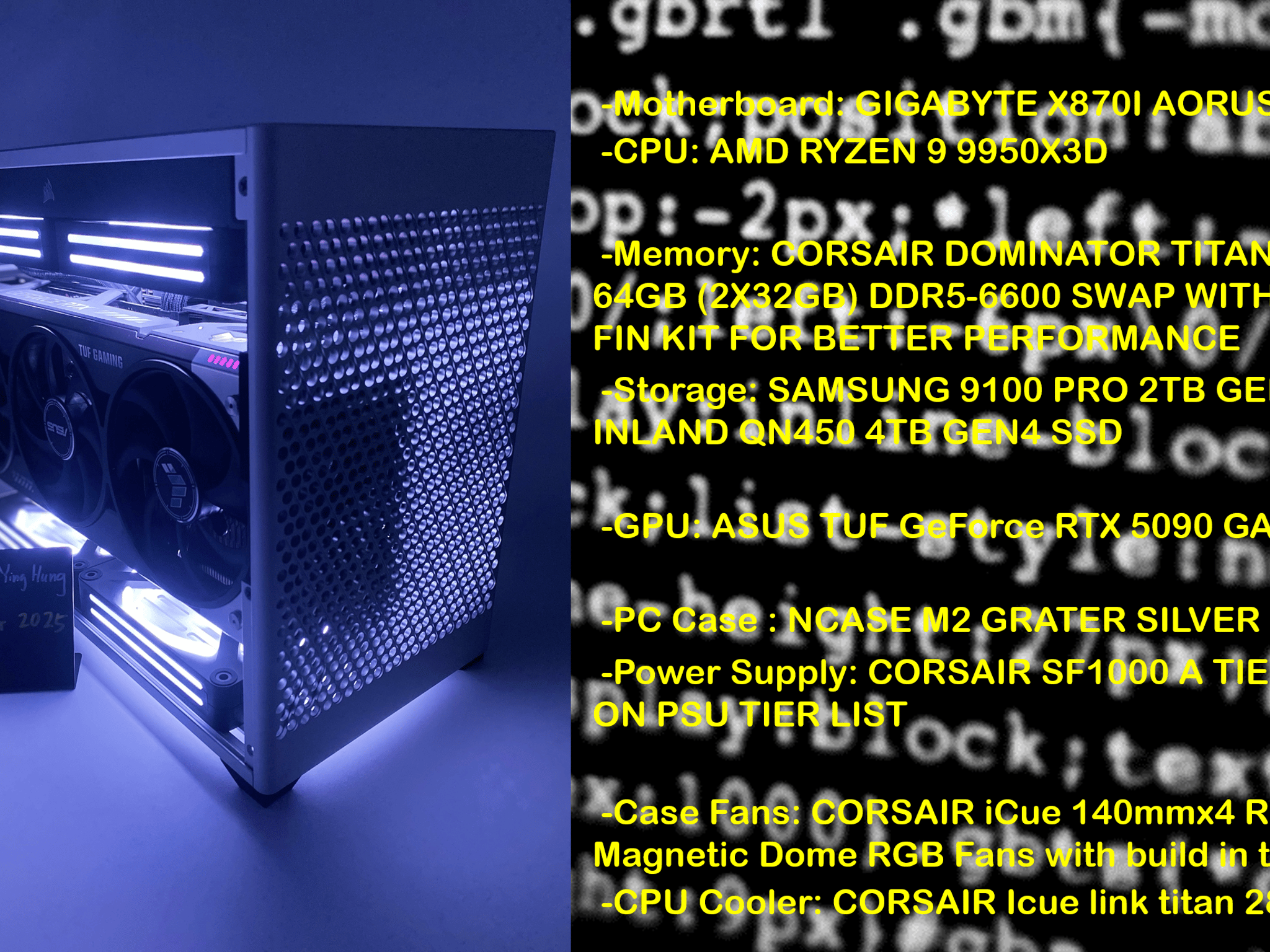 "King of All King" | 5090 | 9950X3D | 64GB DDR5 | 6TB Storage