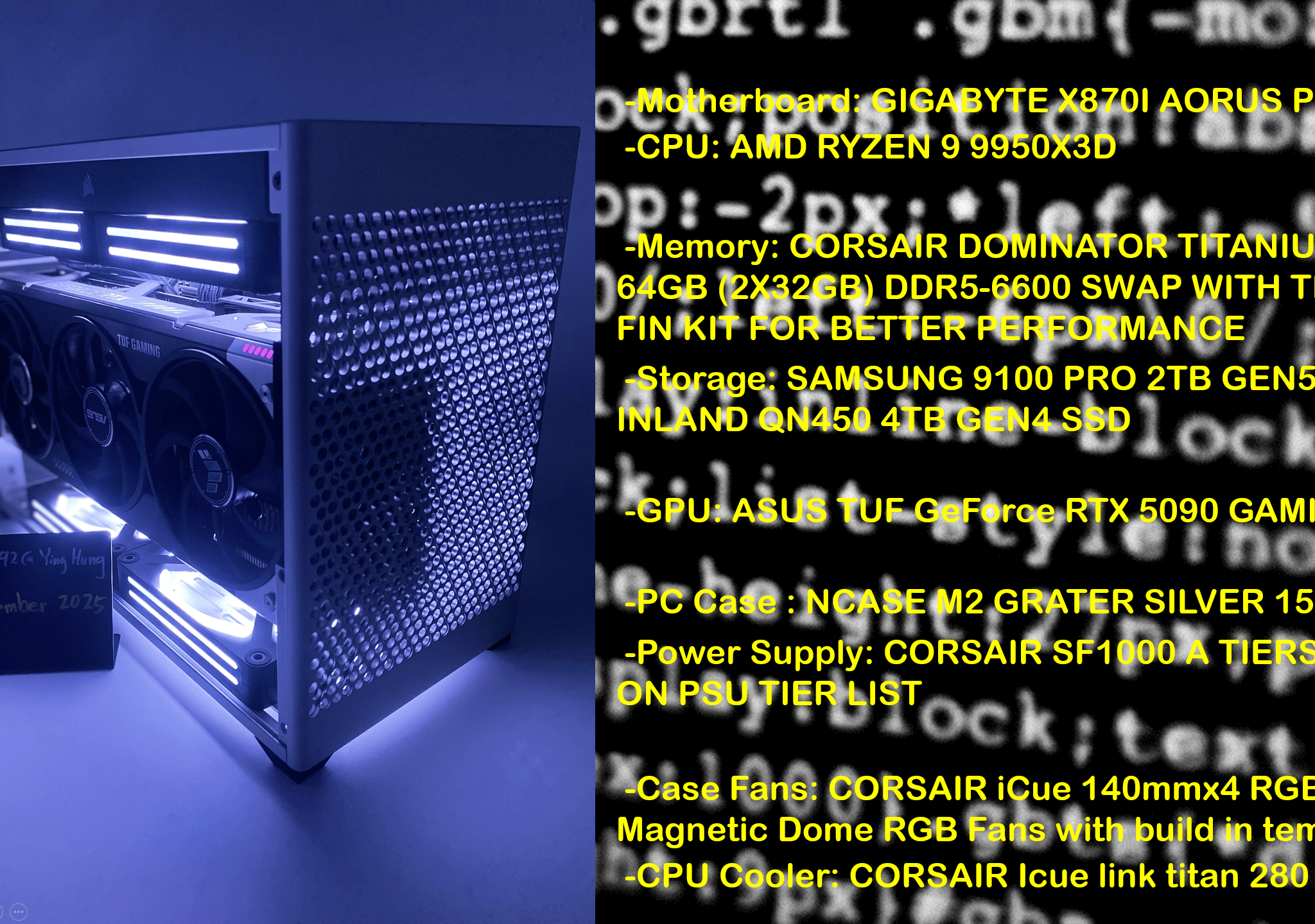"King of All King" | 5090 | 9950X3D | 64GB DDR5 | 6TB Storage