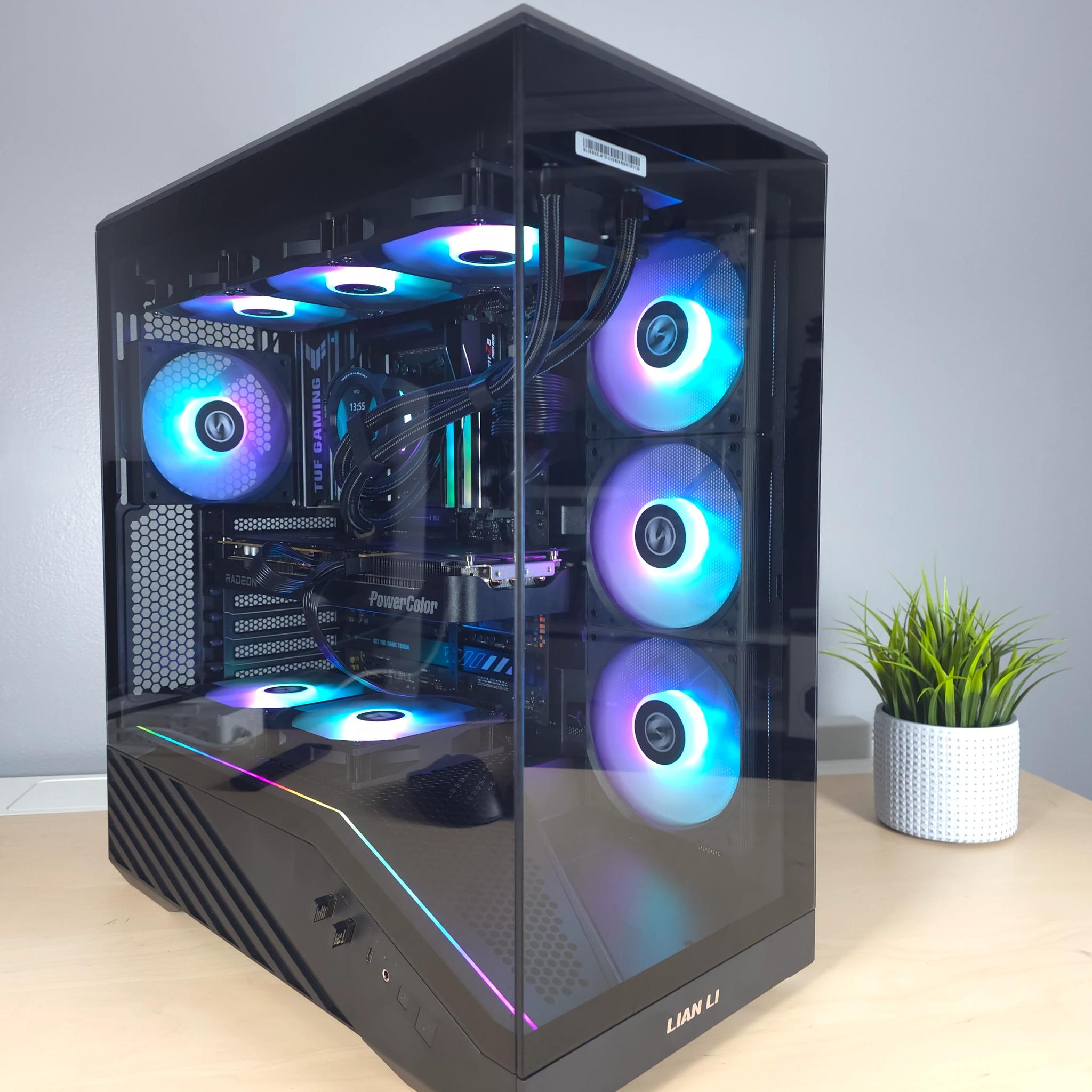 All AMD I All-Black 4K Gaming PC | Ryzen 7 9850X3D | RX 9070 XT 16 GB | 32GB | 2TB | 2 Year Warranty