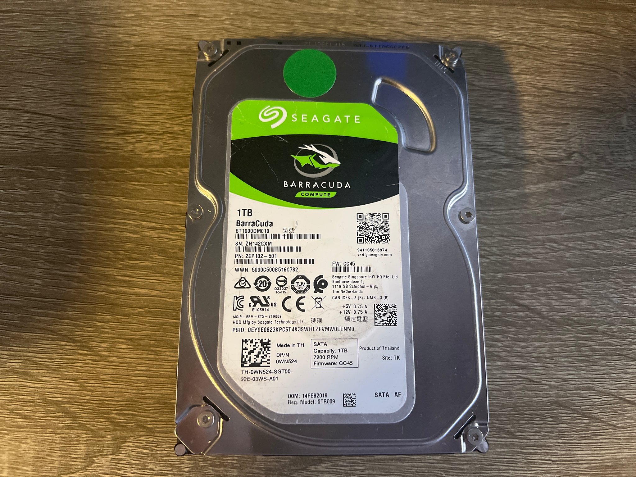 1TB Seagate Barracuda HDD