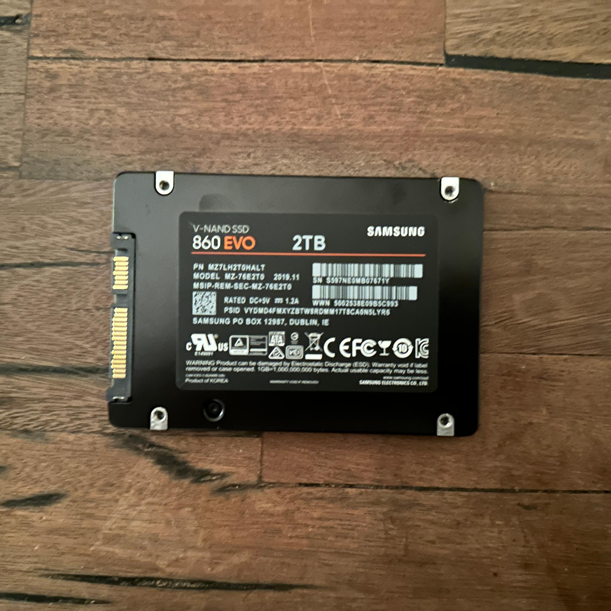 Samsung 860 Evo 2TB SATA SSD