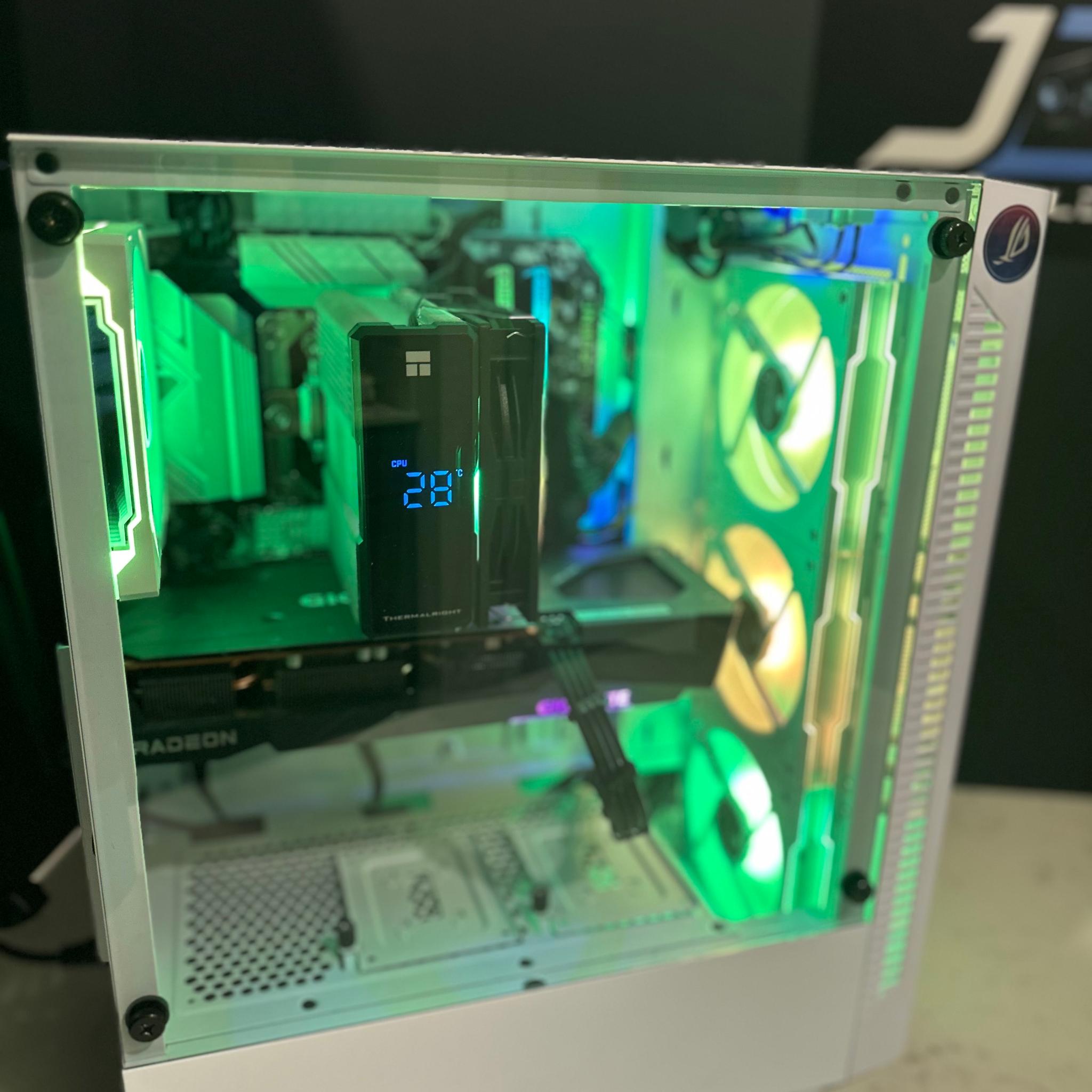 Intel Core i5-10500 - Radeon RX 7600 - Mid Tower Gaming PC White - 512GB M.2, 3TB SATA