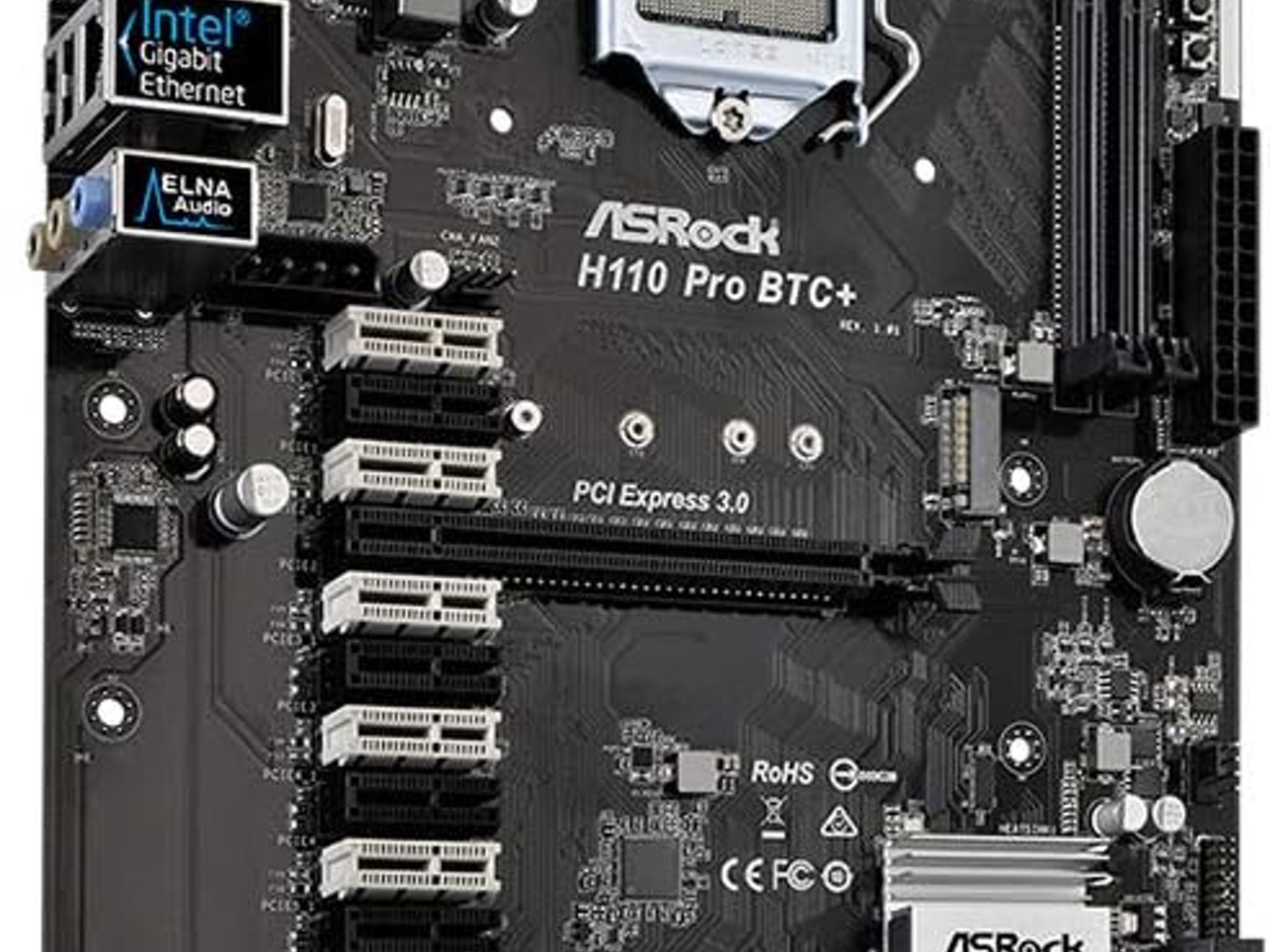 ASRock H110 Pro BTC+ 13GPU Mining Motherboard Cryptocurrency