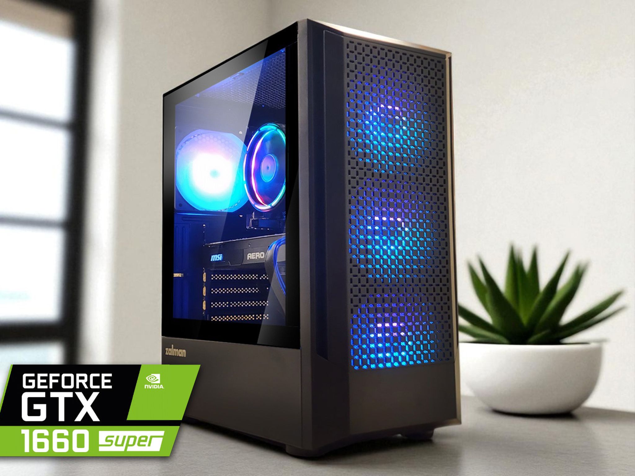 ⚔️ eSports Killer Gaming PC | GEFORCE GTX 1660 SUPER, RYZEN PRO 2200G, 16GB RAM, 480GB SSD + 500GB